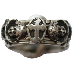 Rare Silver Neo Renaissance Angel Puzzle Ring