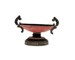 Rare Silver, Onyx, and Rhodochrosite Mounted Tray, 19th Century