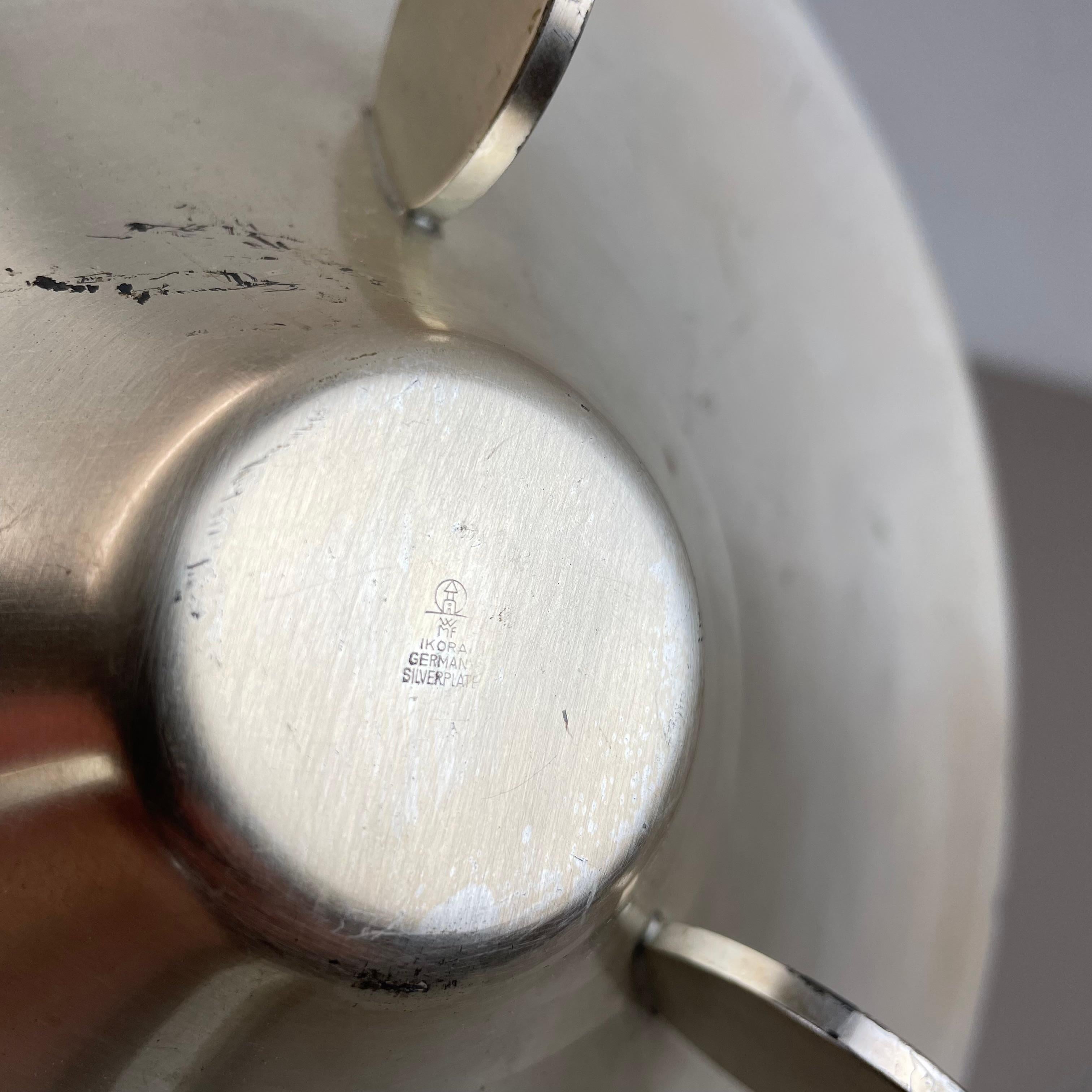 Rare Silver Plated Bauhaus Art Deco Shell Bowl by WMF Ikora, Germany 1930s For Sale 15