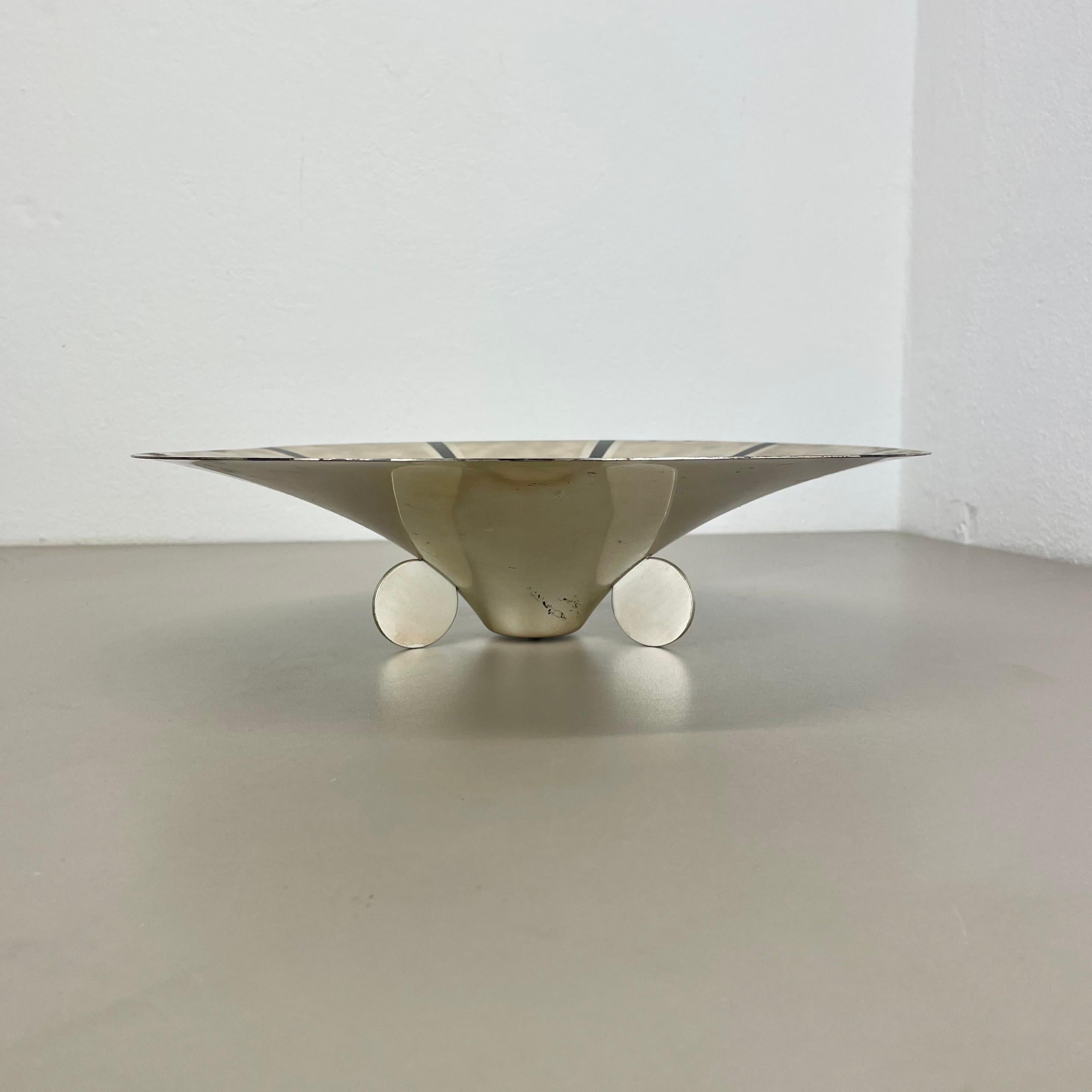 20th Century Rare Silver Plated Bauhaus Art Deco Shell Bowl by WMF Ikora, Germany 1930s For Sale