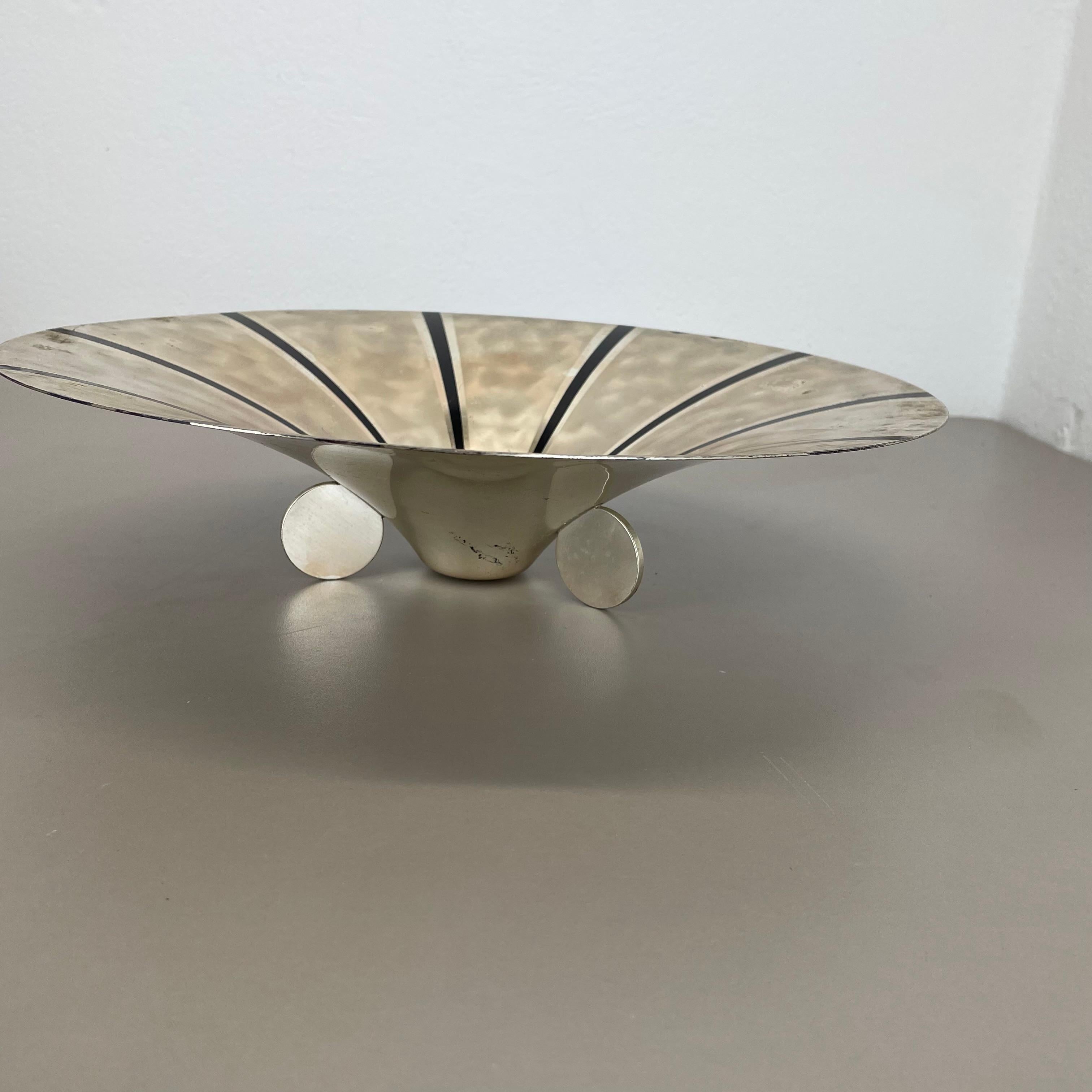 Rare Silver Plated Bauhaus Art Deco Shell Bowl by WMF Ikora, Germany 1930s For Sale 3