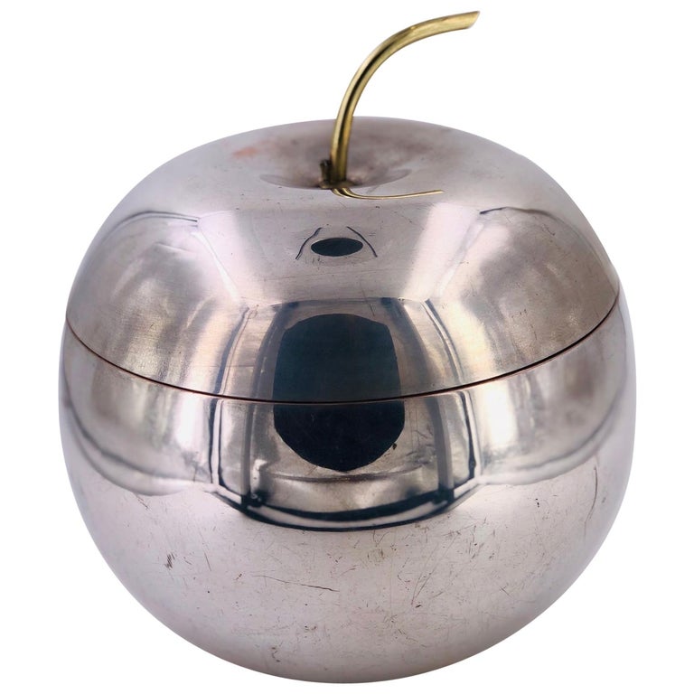 Rare Silver Plated and Brass Apple Ice bucket by Bernard Rice Sons at  1stDibs | bernard rice's sons inc, apple ice bucket vintage, apple shaped  ice bucket
