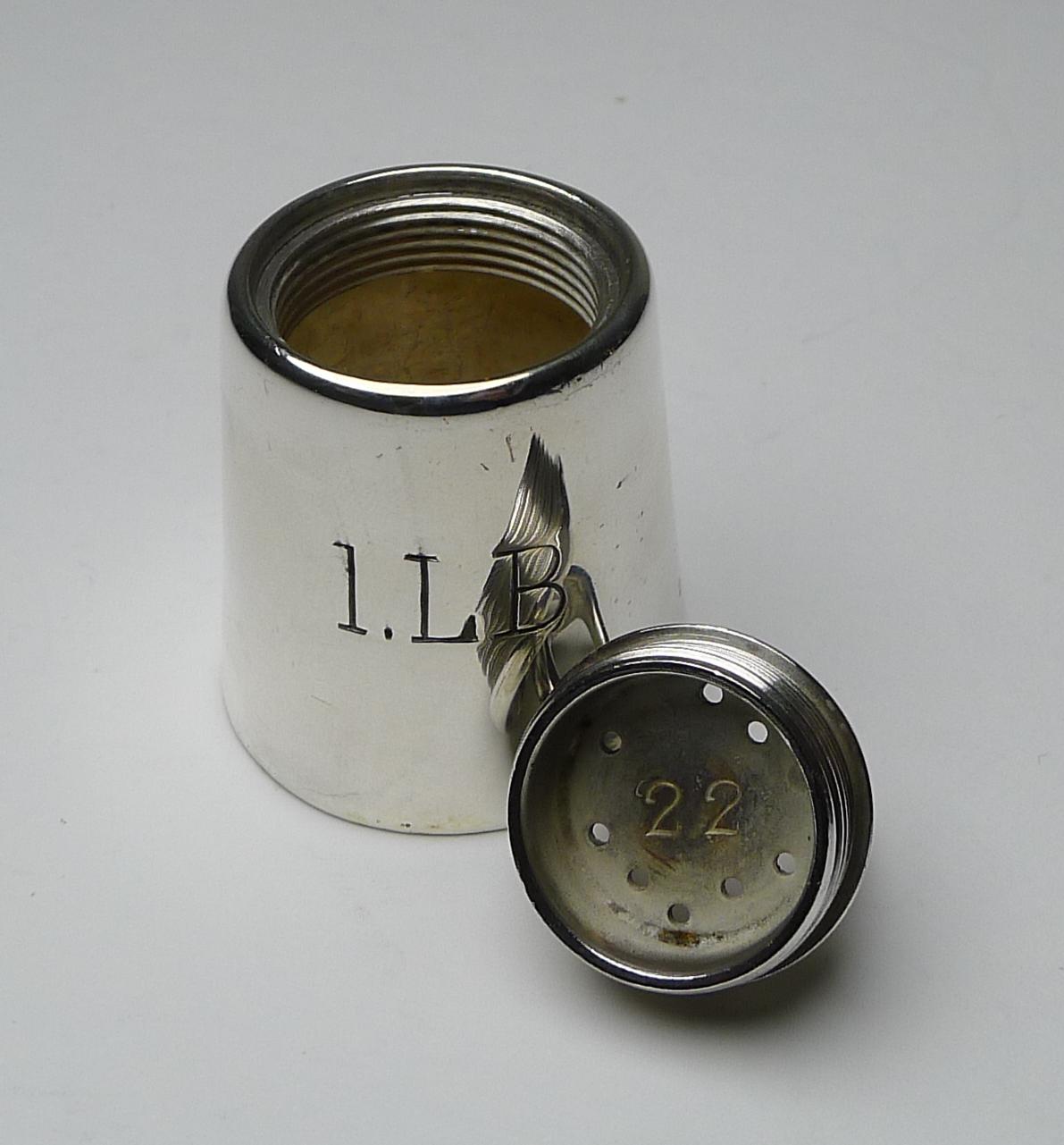Early 20th Century Rare Silver Plated Novelty Pepper Pot by Mappin & Webb For Sale