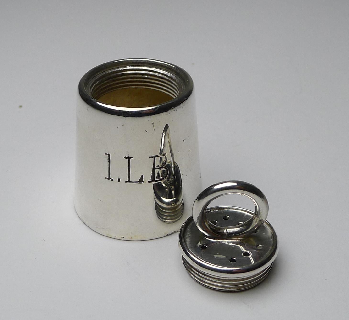 Rare Silver Plated Novelty Pepper Pot by Mappin & Webb For Sale 1