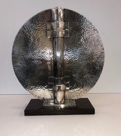 Seltene versilberte Vase von Jean Despres