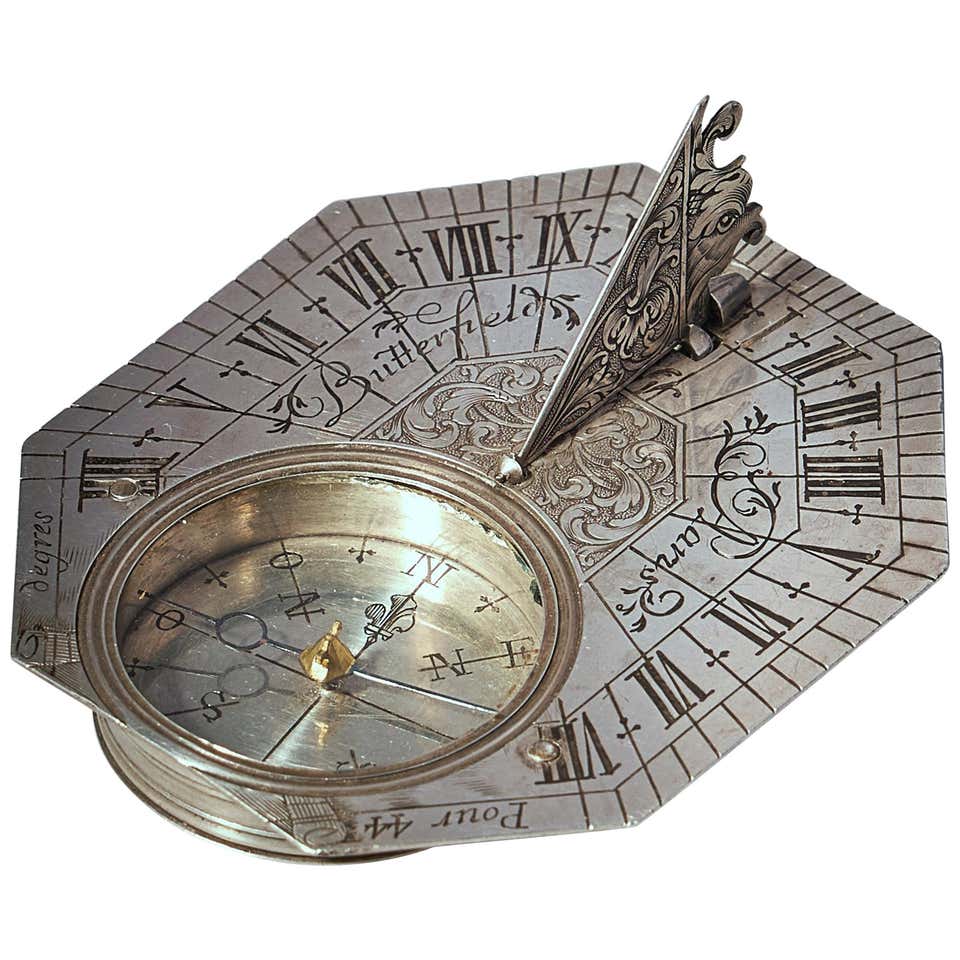 Rare 19th Century Bronze Horizontal Sundial by Watkins and Hill London ...