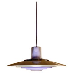 Rare Silver Purple Preben Fabricius & Jørgen Kastholm Pendant Lamp Nordisk Solar