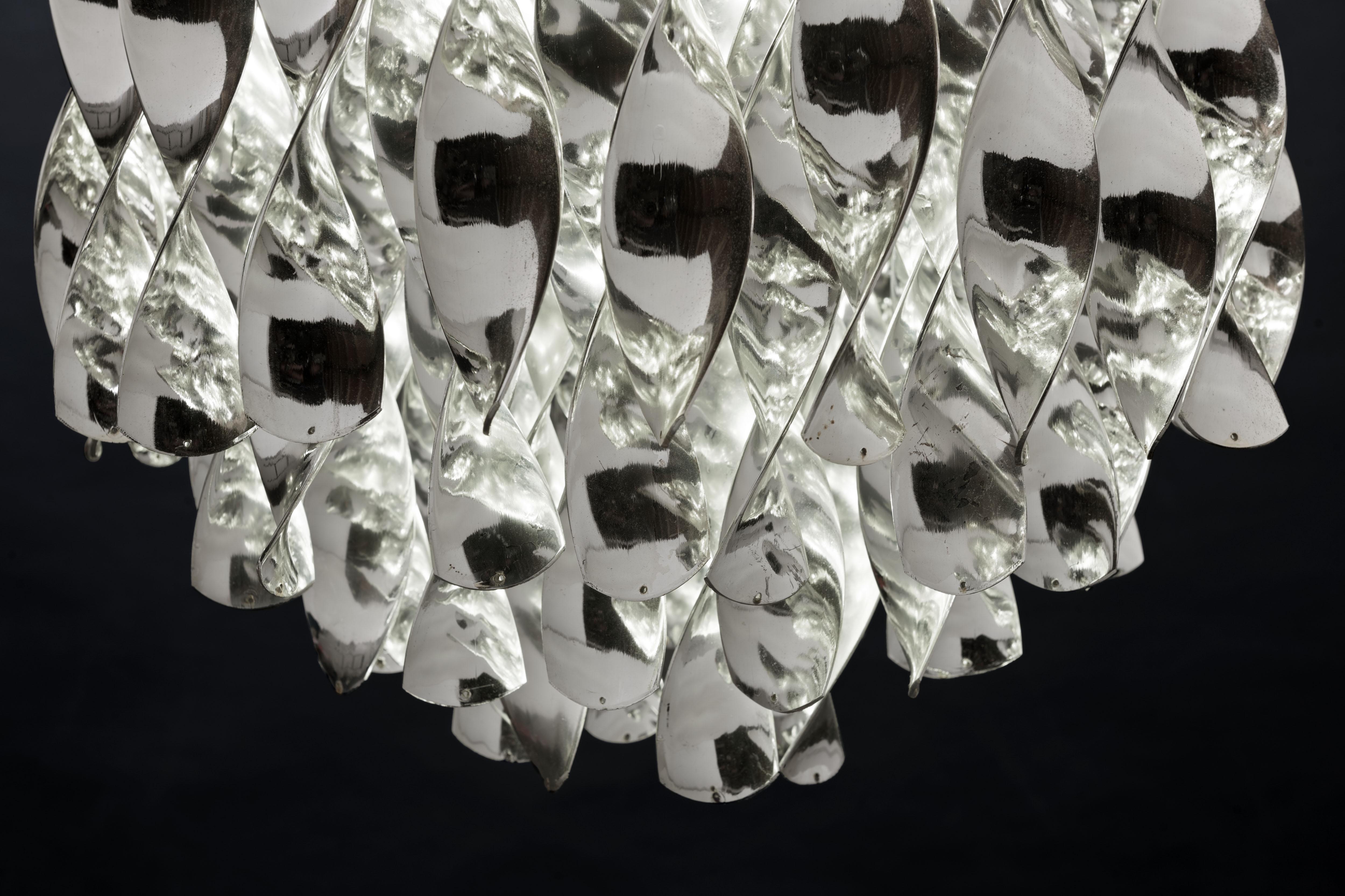 Mid-20th Century Rare Silver SP01 Spiral Lamp by Verner Panton for J. Lüber Switzerland, 1969