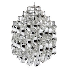 Seltene SP01 Spirallampe aus Silber von Verner Panton für J. Lüber Schweiz, 1969