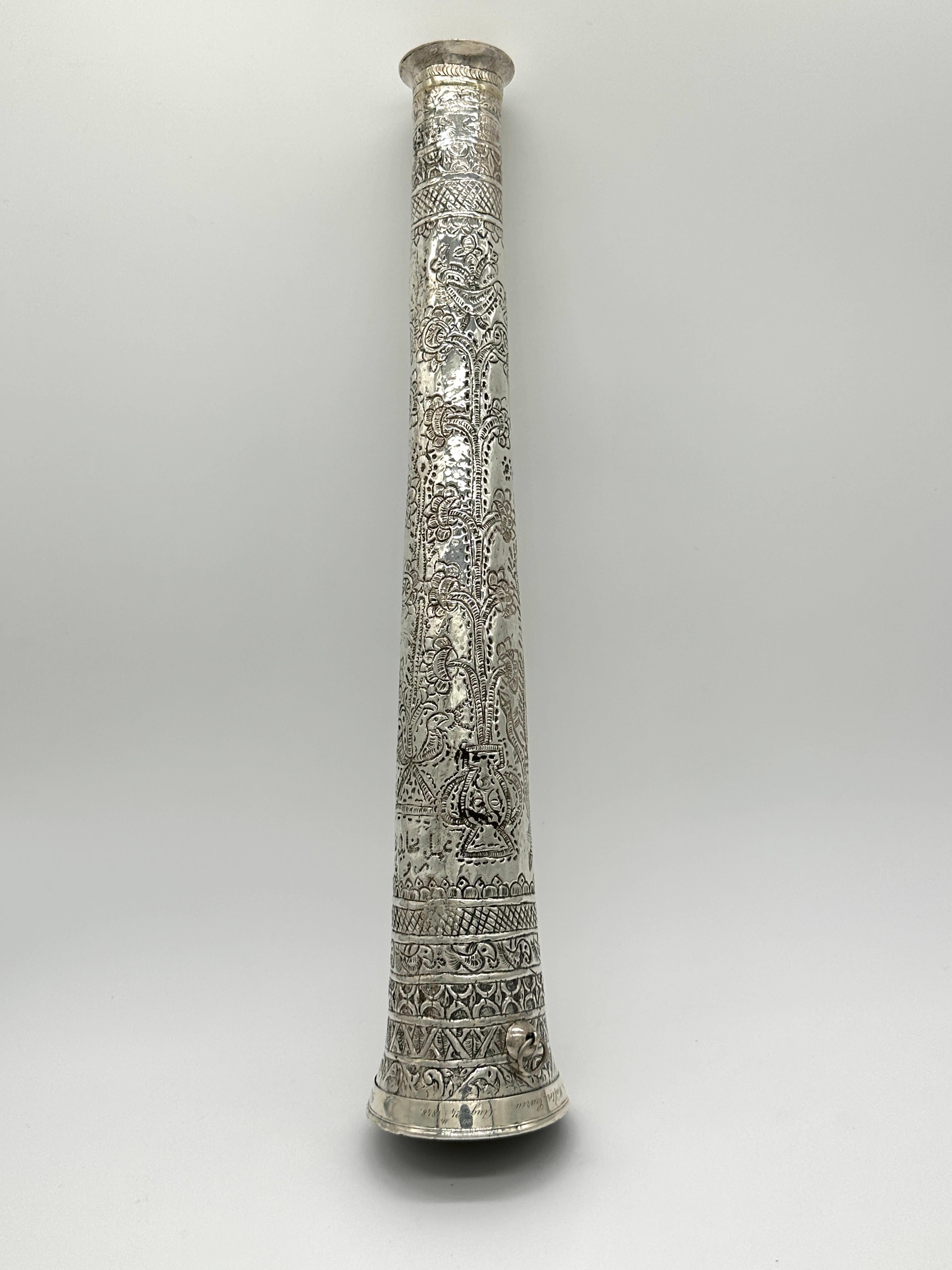 Raro ornamento in argento per testa di Tantur o Druze, fatto a mano, Libano, XVIII secolo in vendita 8