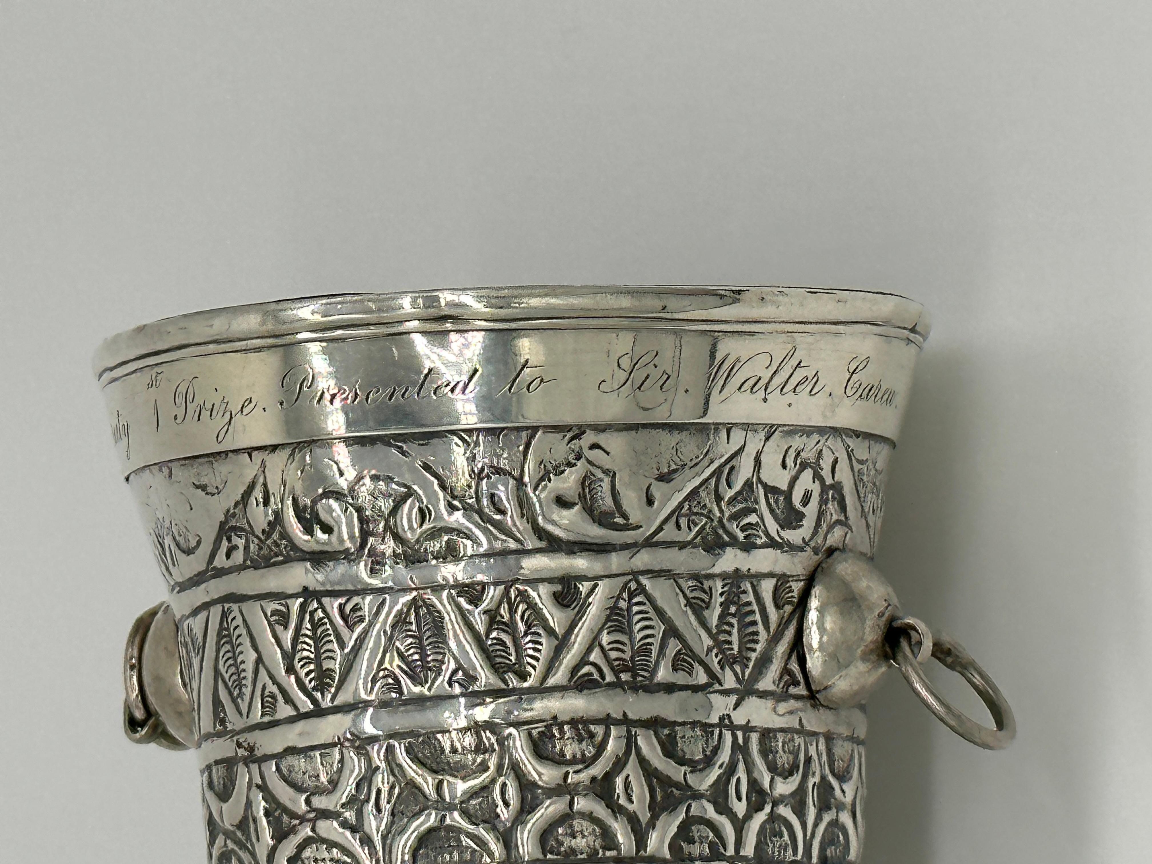 Raro ornamento in argento per testa di Tantur o Druze, fatto a mano, Libano, XVIII secolo in vendita 11