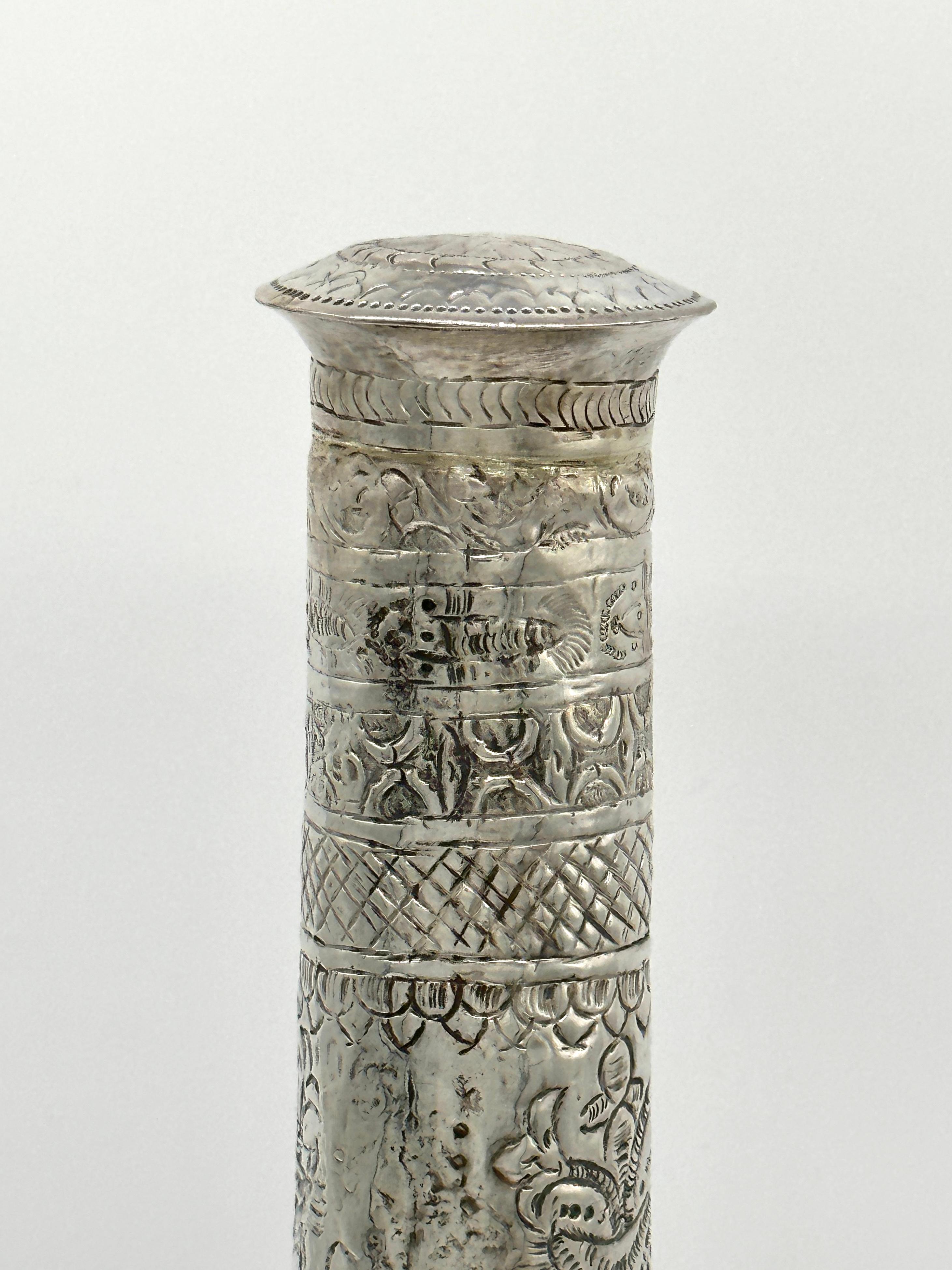 Libanese Raro ornamento in argento per testa di Tantur o Druze, fatto a mano, Libano, XVIII secolo in vendita