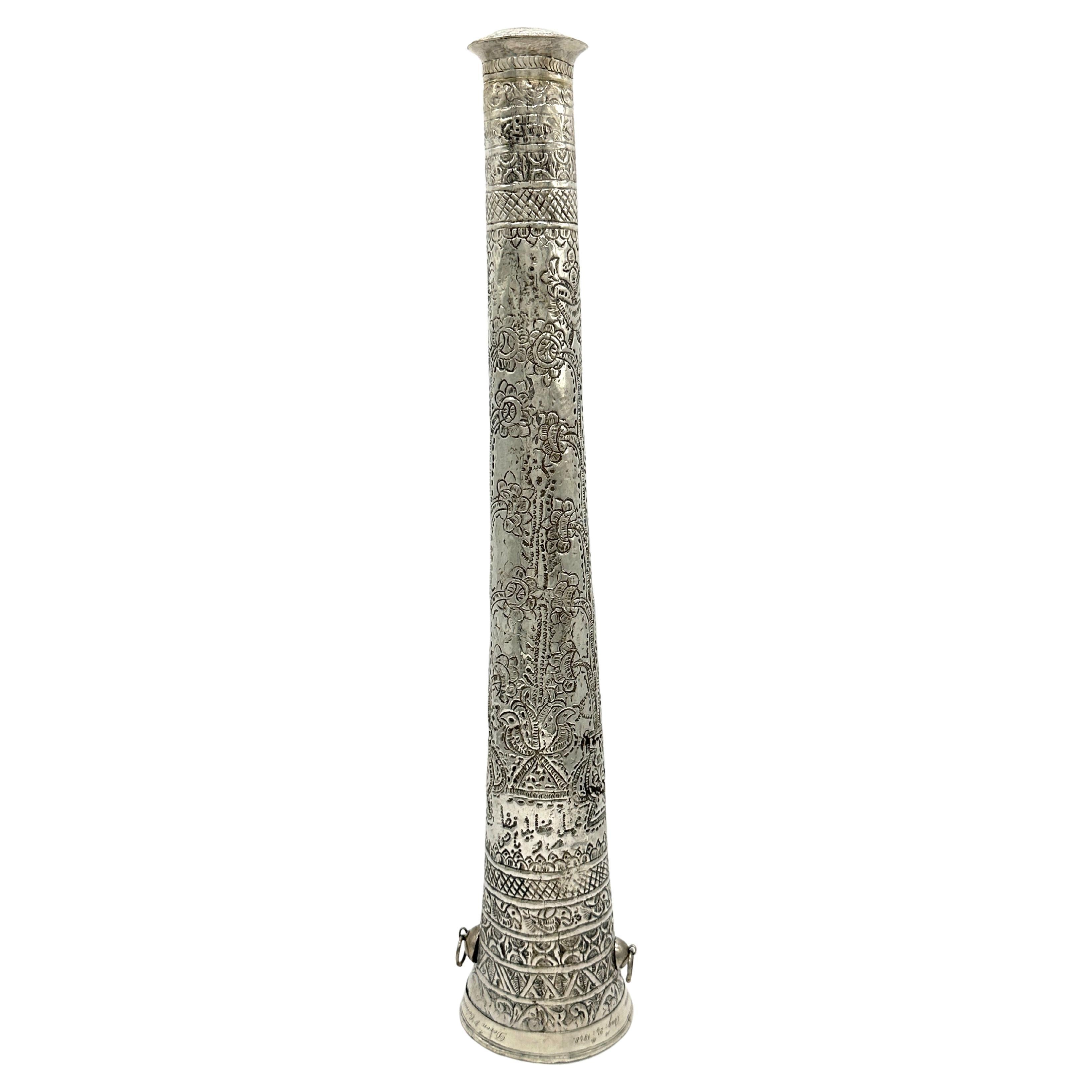 Raro ornamento in argento per testa di Tantur o Druze, fatto a mano, Libano, XVIII secolo in vendita