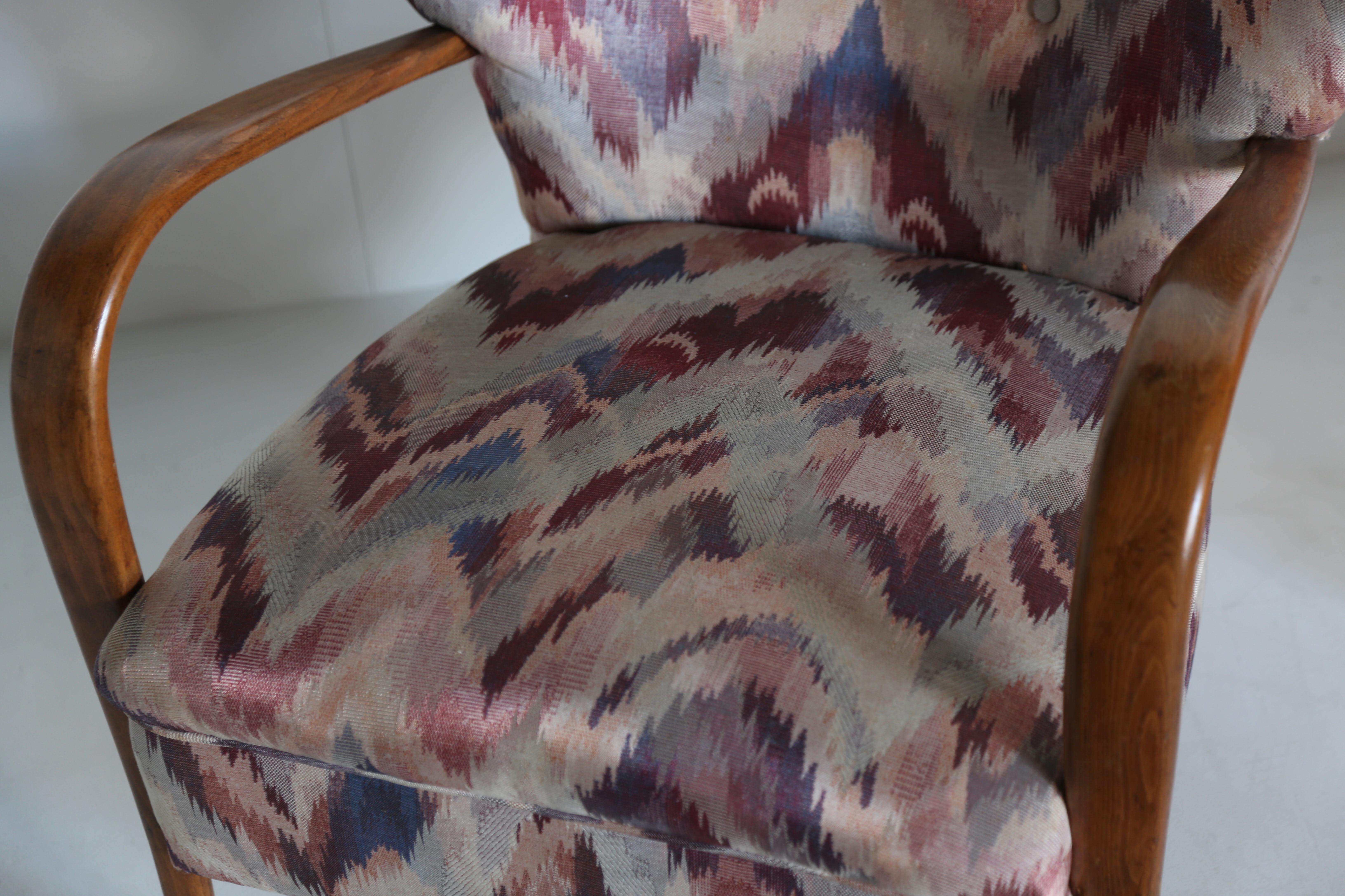 Rare fauteuil de salon Silvio Cavatorta, Italie, années 1940 en vente 7