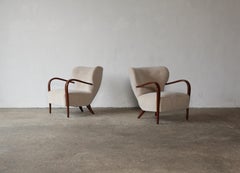 Rare Silvio Cavatorta Lounge Chairs, Italy, 1940s