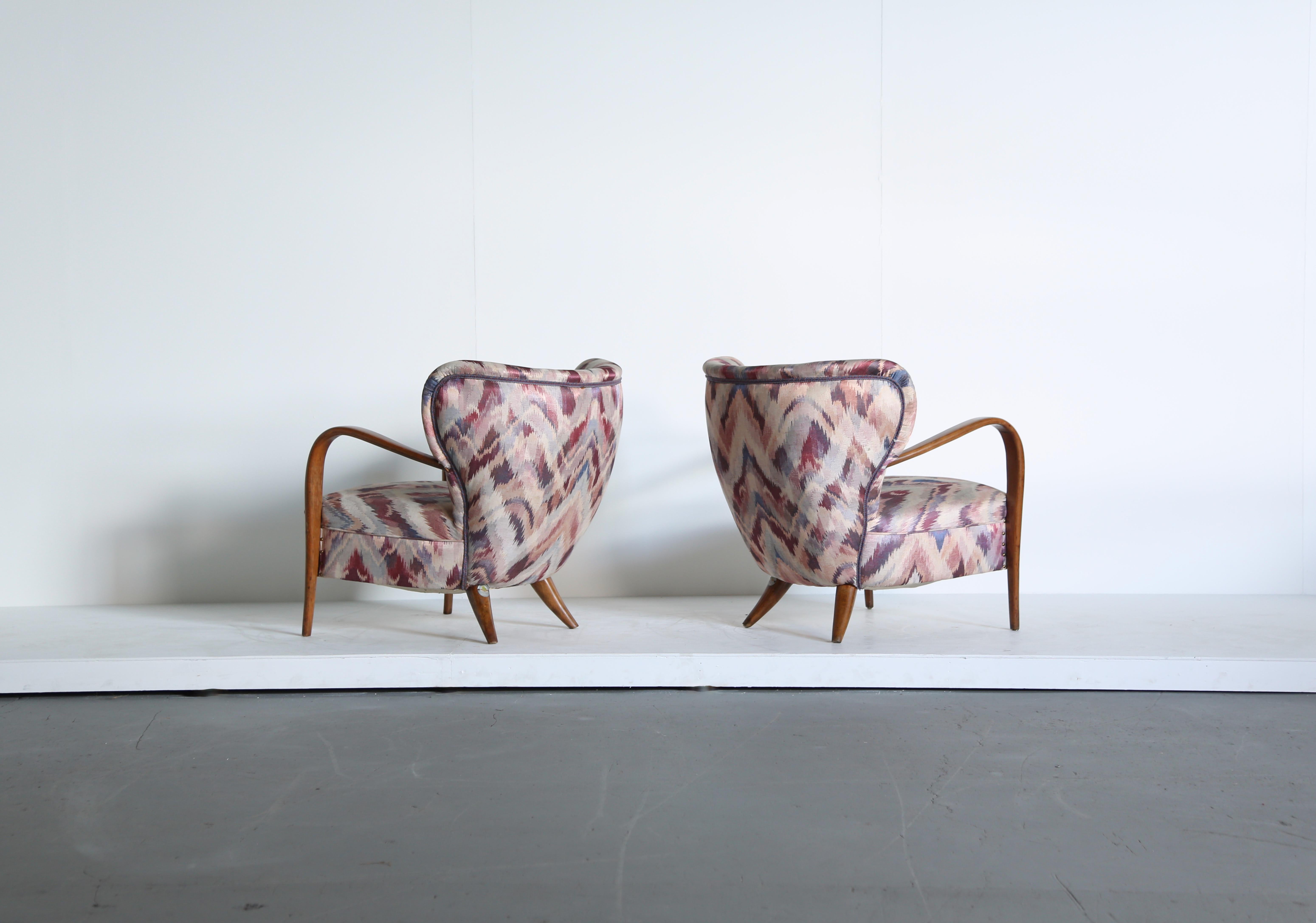 italien Rare fauteuil de salon Silvio Cavatorta, Italie, années 1940 en vente