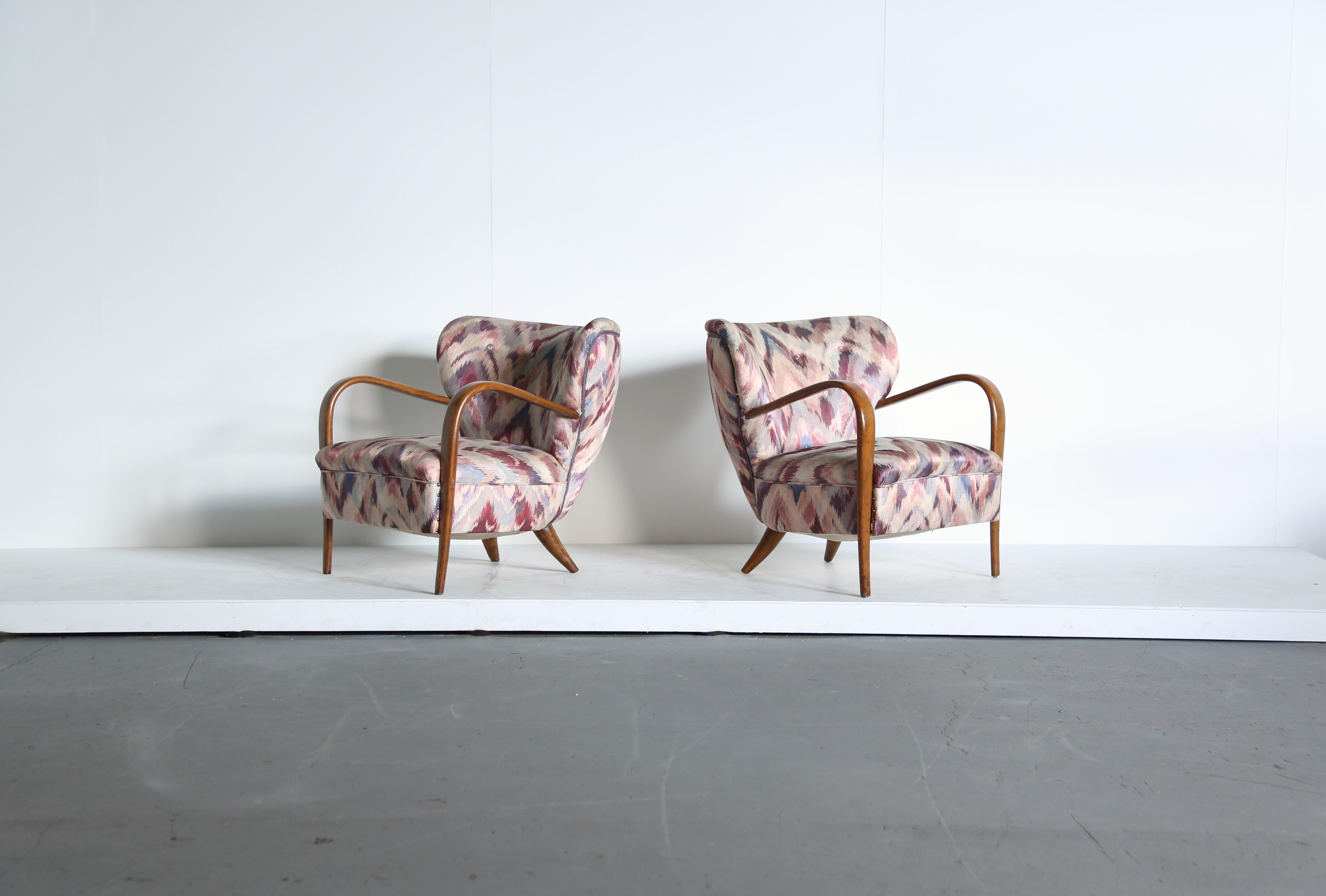 Rare fauteuil de salon Silvio Cavatorta, Italie, années 1940 Bon état - En vente à LEWES, GB