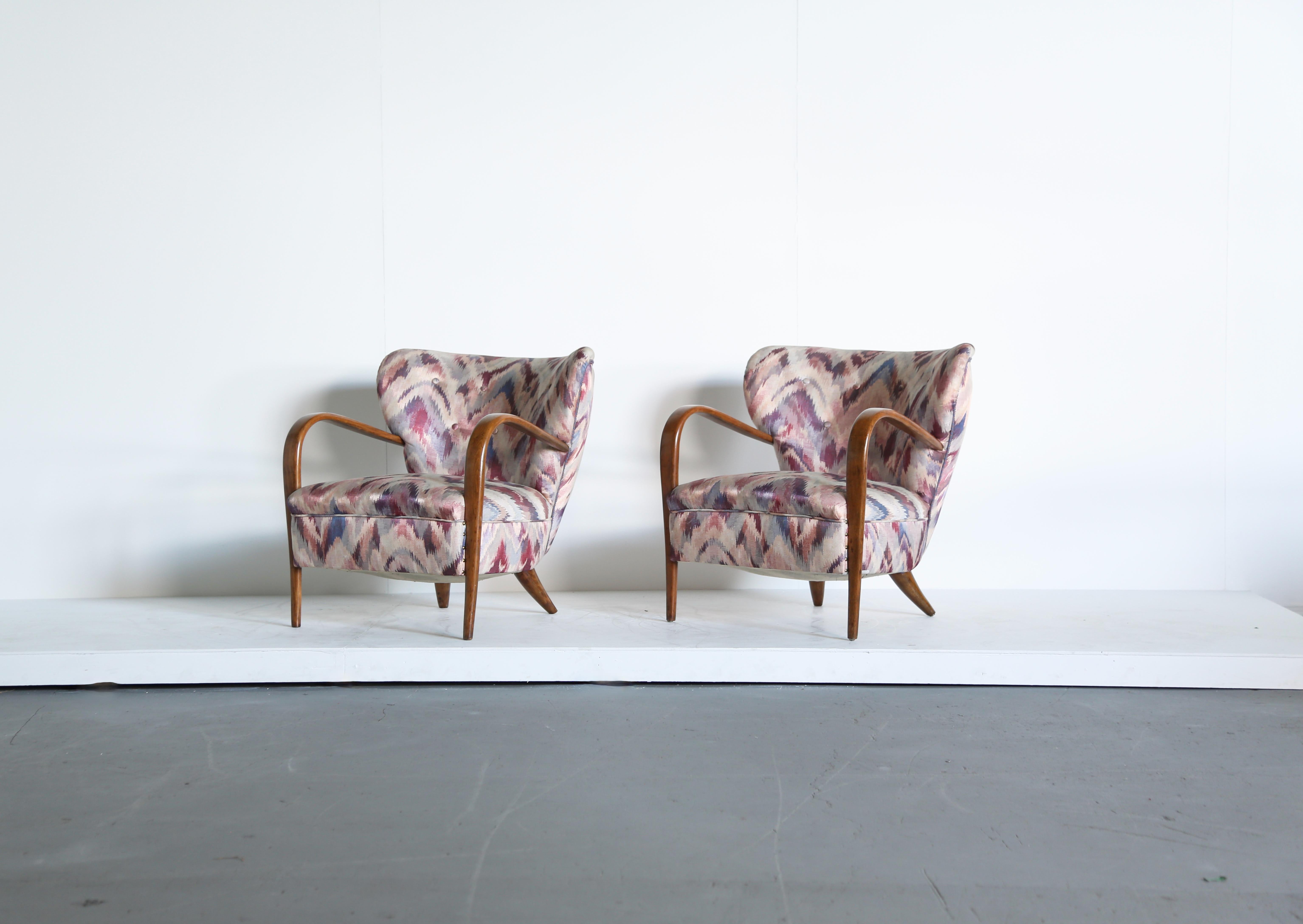 20ième siècle Rare fauteuil de salon Silvio Cavatorta, Italie, années 1940 en vente