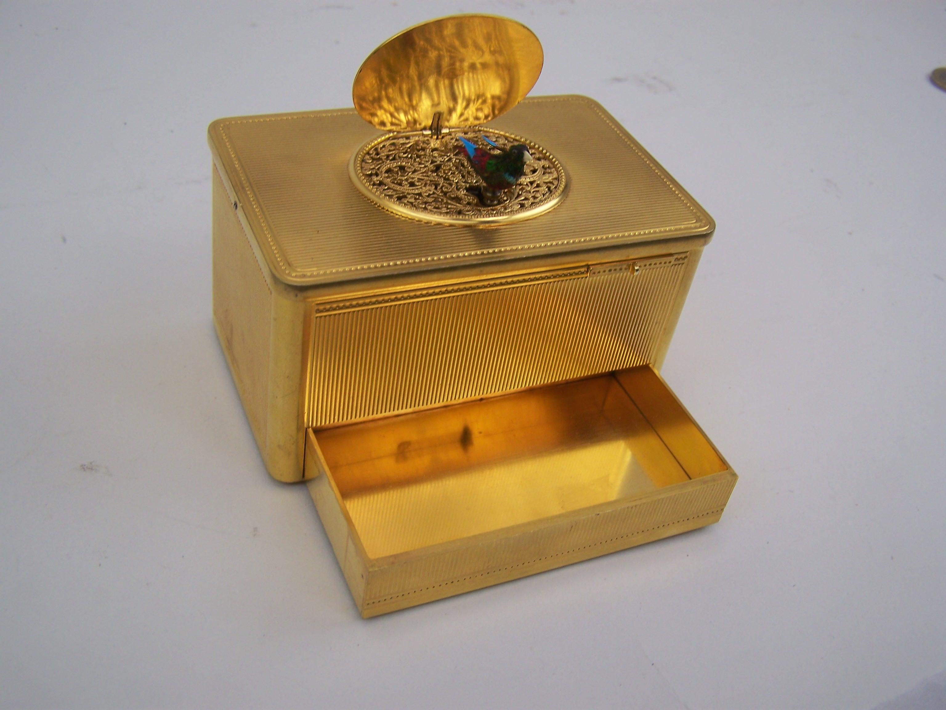 Singing Bird Box by Bontems with Automatic Drawer 5