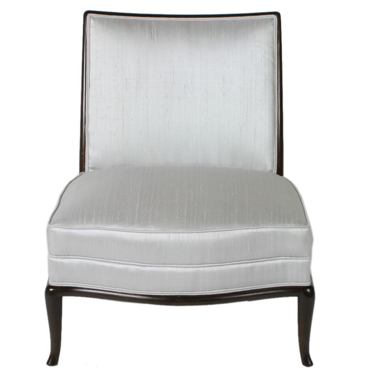 Rare Single T.H. Robsjohn Gibbings for Widdicomb Bergère Style Slipper Chair 6