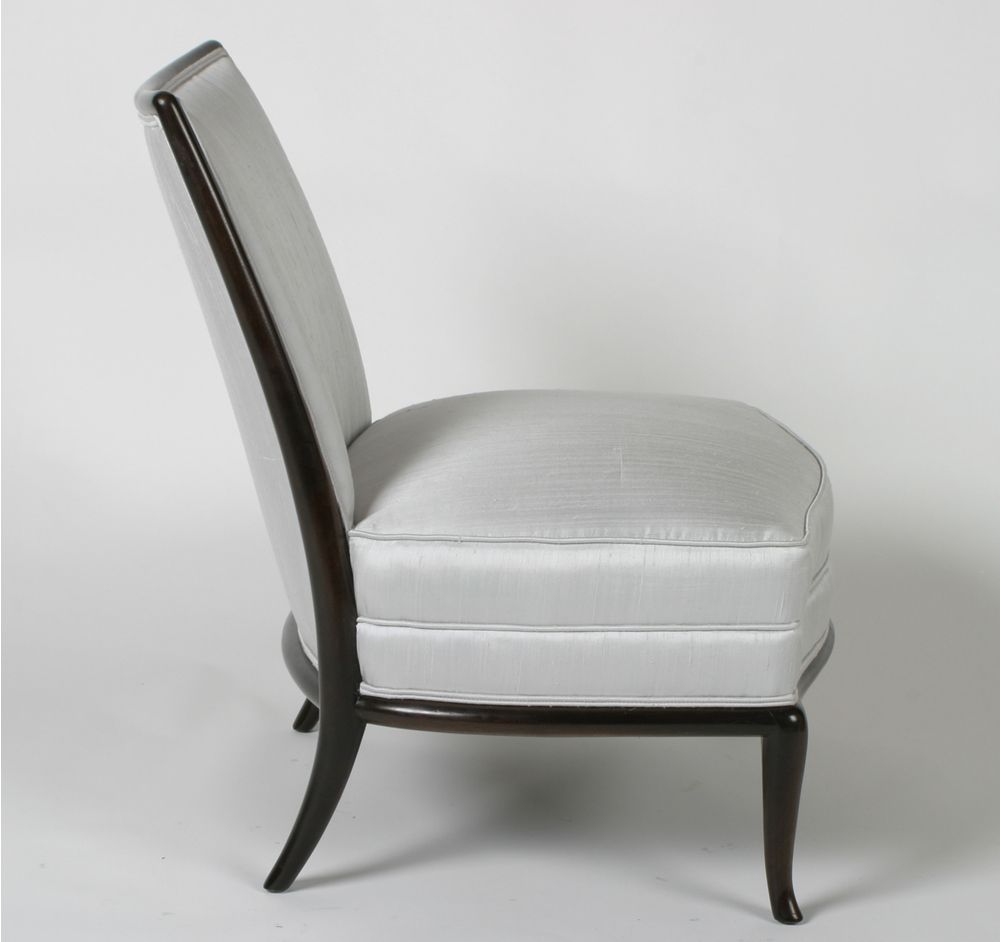 Rare Single T.H. Robsjohn Gibbings for Widdicomb Bergère Style Slipper Chair 7