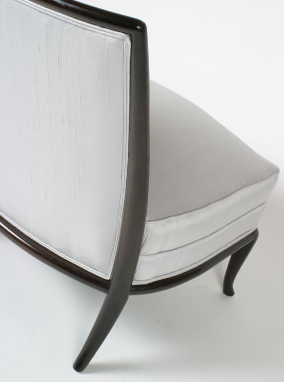 Rare Single T.H. Robsjohn Gibbings for Widdicomb Bergère Style Slipper Chair 8