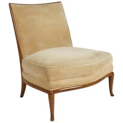 Rare Single T.H. Robsjohn Gibbings for Widdicomb Bergère Style Slipper Chair