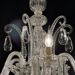 Rare Six-Arm French “Saint Louis Crystal” Chandelier