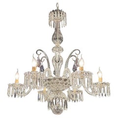 Vintage Rare Six-Arm French “Saint Louis Crystal” Chandelier