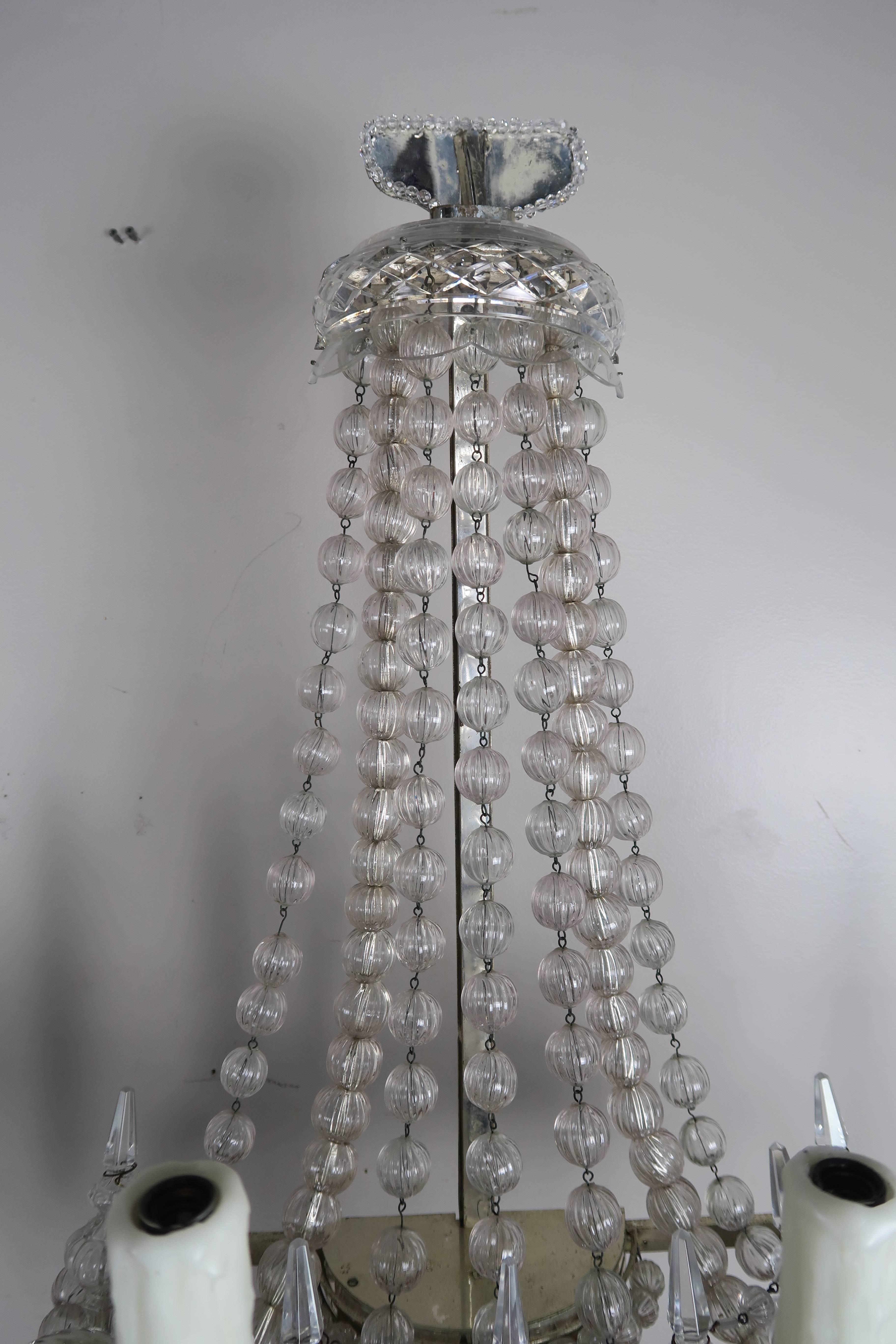 Rare Six-Light Handblown Murano Glass Lamps, Pair 8