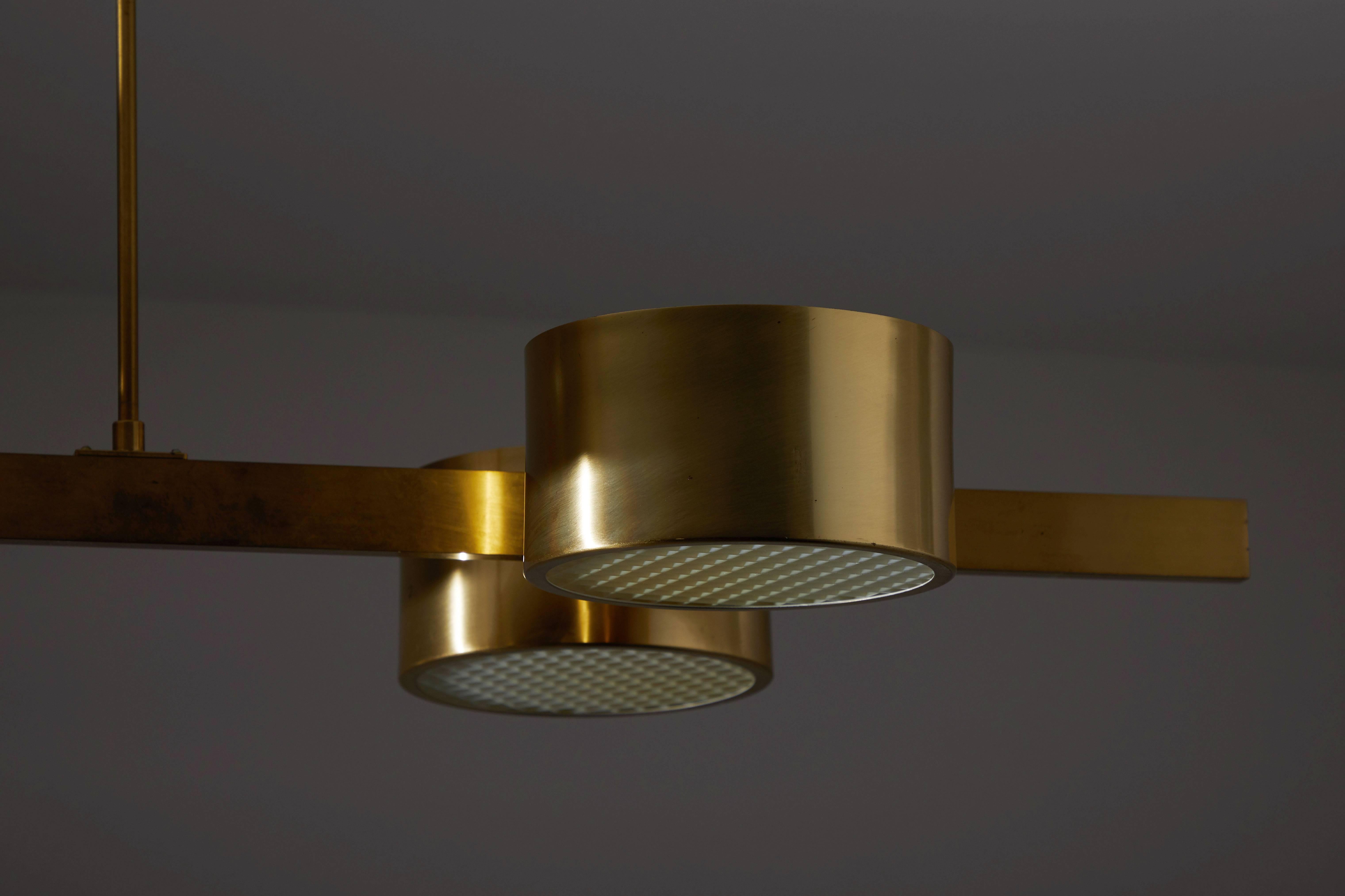 Brass Rare Six Shade Chandelier by Hans-Agne Jakobsson