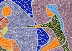 Rare 1960s Glass Mosaic Wall Decoration