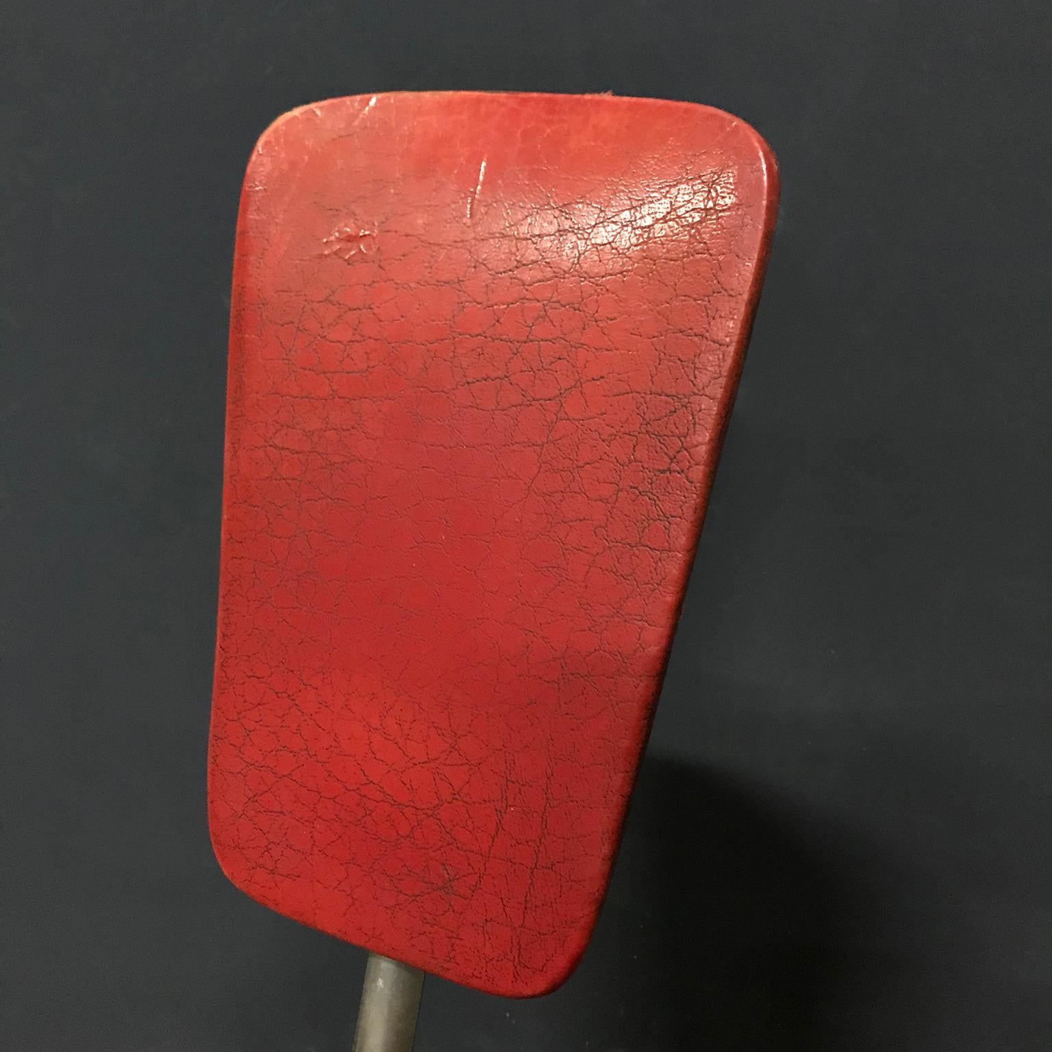 Rare 1960s Tripod Side Chair in Original Red Leatherette For Sale 6