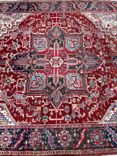 Rare-sized Antique Heriz Rug, c. 1930's