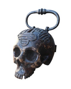 Rare Skull-shaped Offering Box (memento Mori), 17th Century