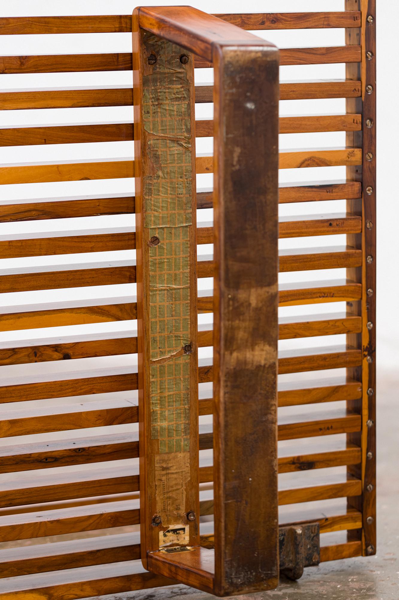 Pair of Rare slatted bench by Martin Eisler For Sale 2