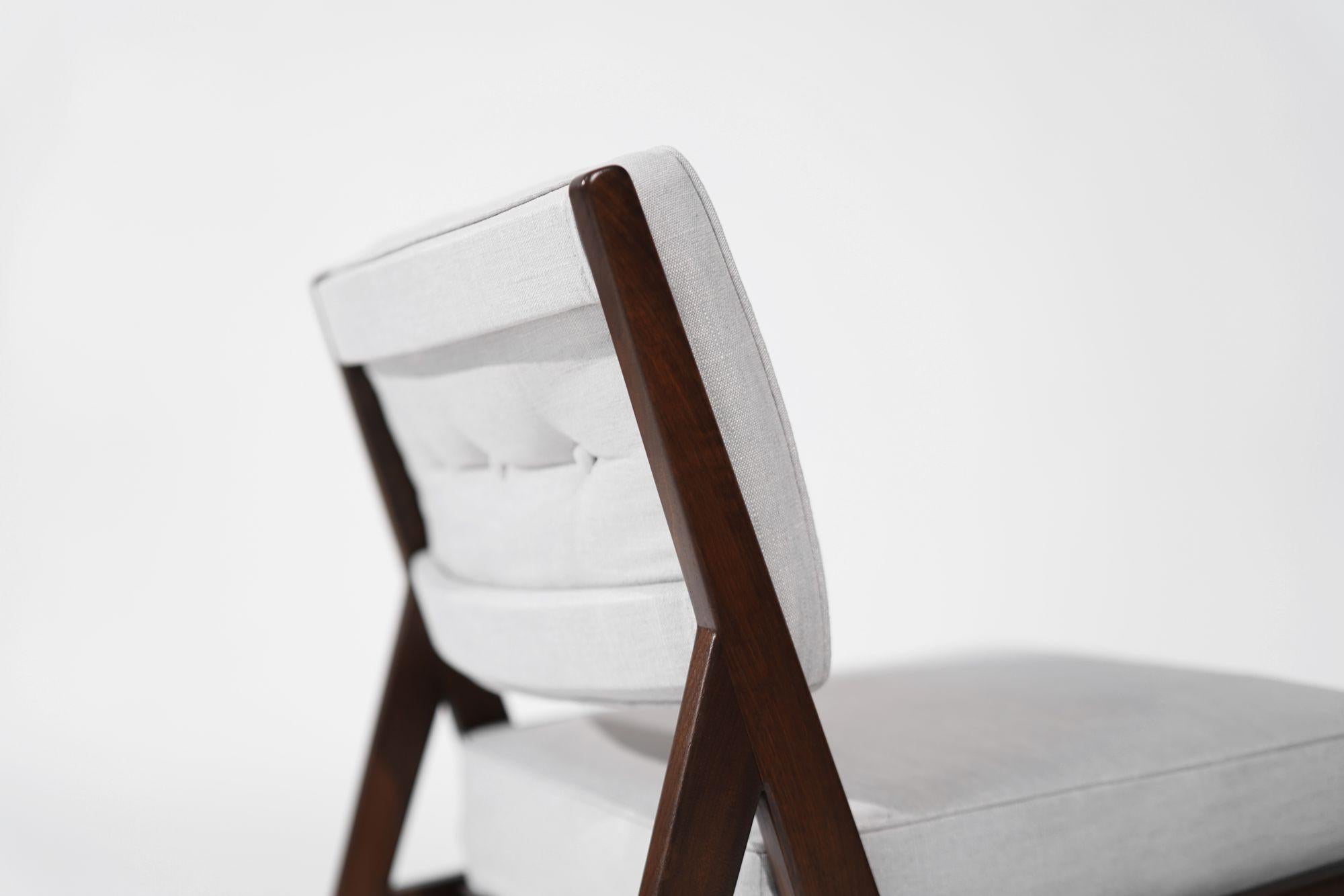 Seltene Sessel ohne Armlehne von Jens Risom für Risom, Inc., ca. 1950er Jahre im Angebot 4