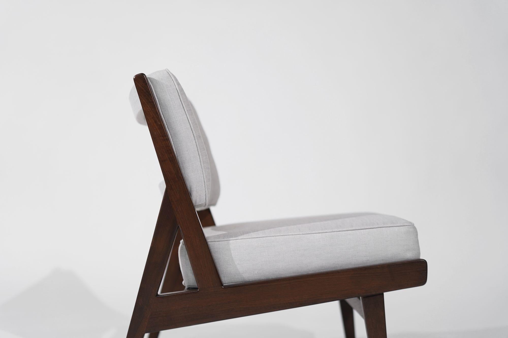 Seltene Sessel ohne Armlehne von Jens Risom für Risom, Inc., ca. 1950er Jahre im Angebot 1