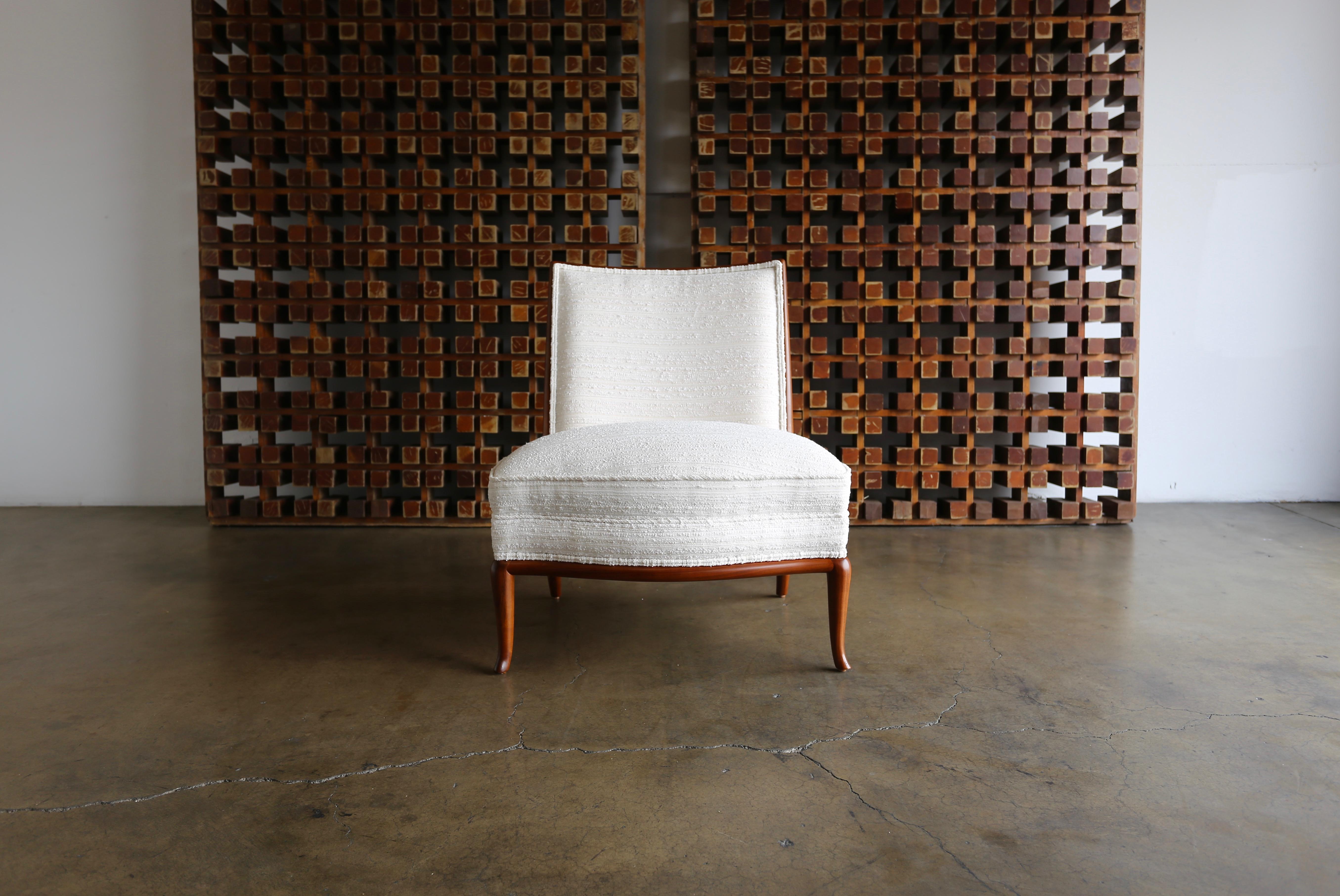 Upholstery Rare Slipper Chairs by T.H. Robsjohn-Gibbings