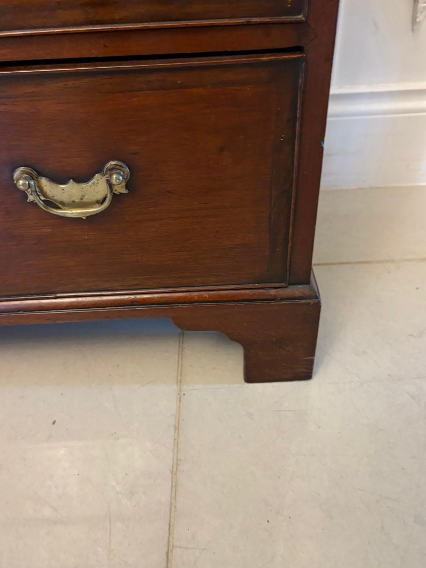 Other Rare Small Antique George III Quality Mahogany Bachelors Chest of 5 Drawers For Sale