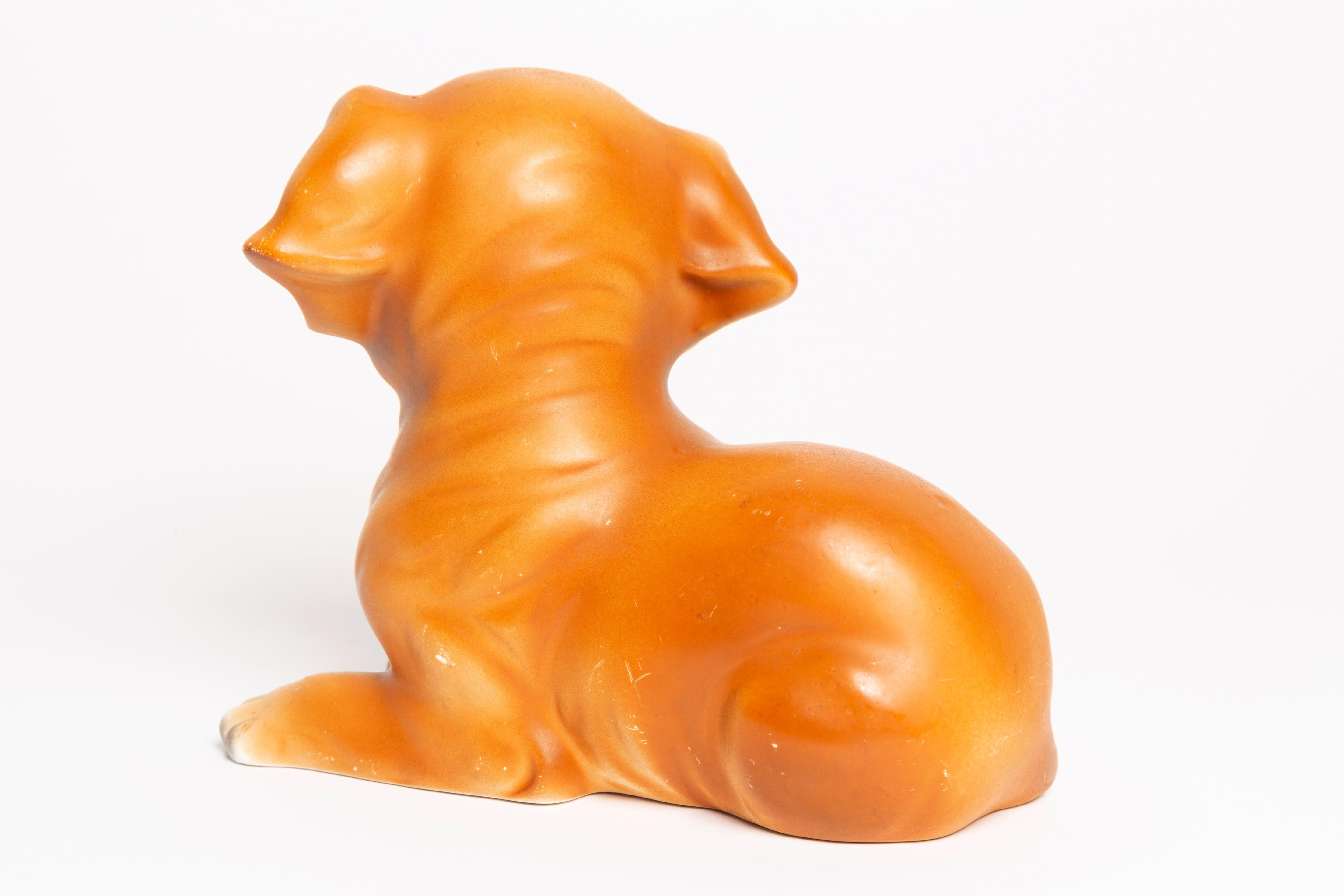 Ceramic Rare Small Boxer Dog Decorative Sculpture, Italy, 1960s
