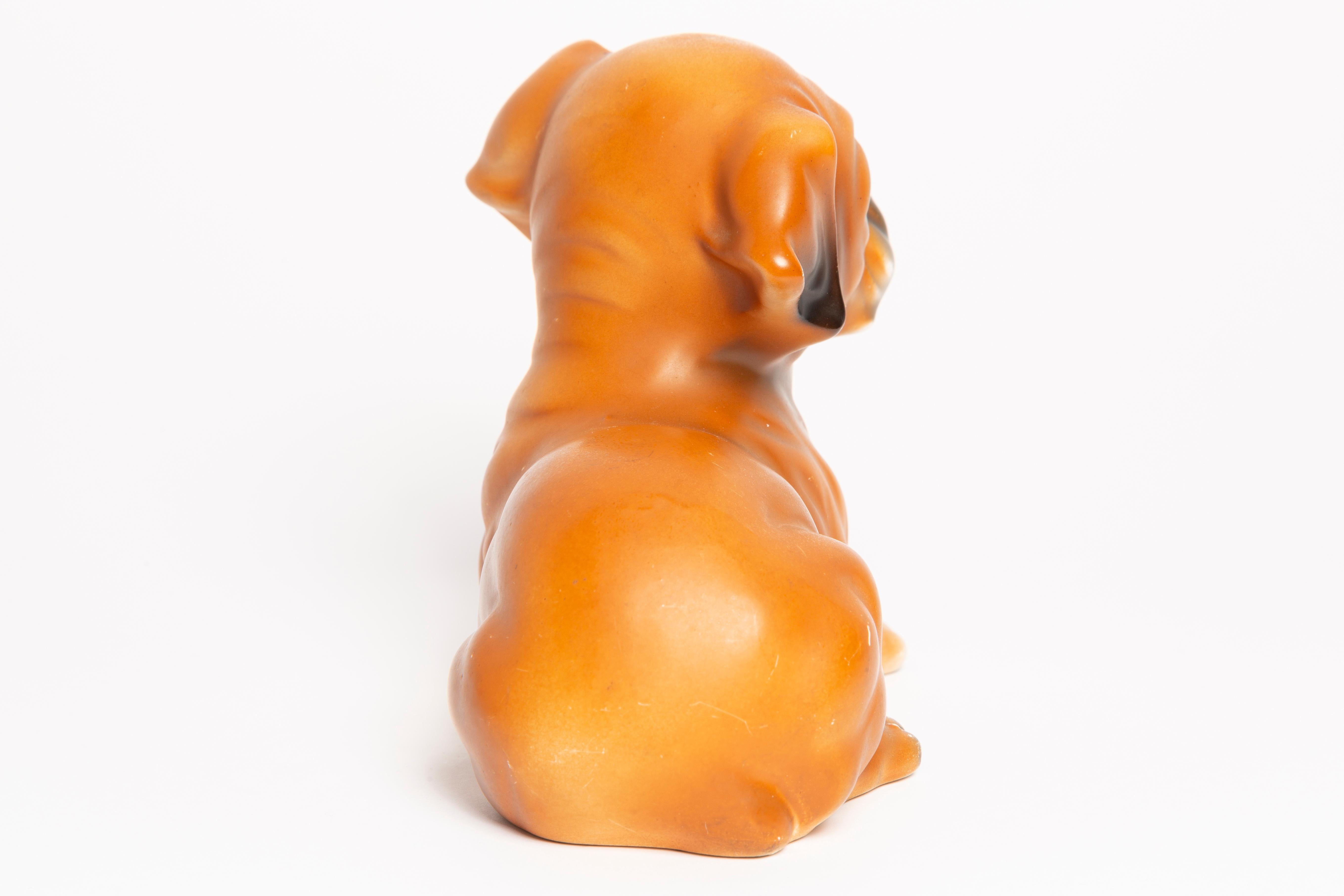 Italian Rare Small Boxer Dog Decorative Sculpture, Italy, 1960s