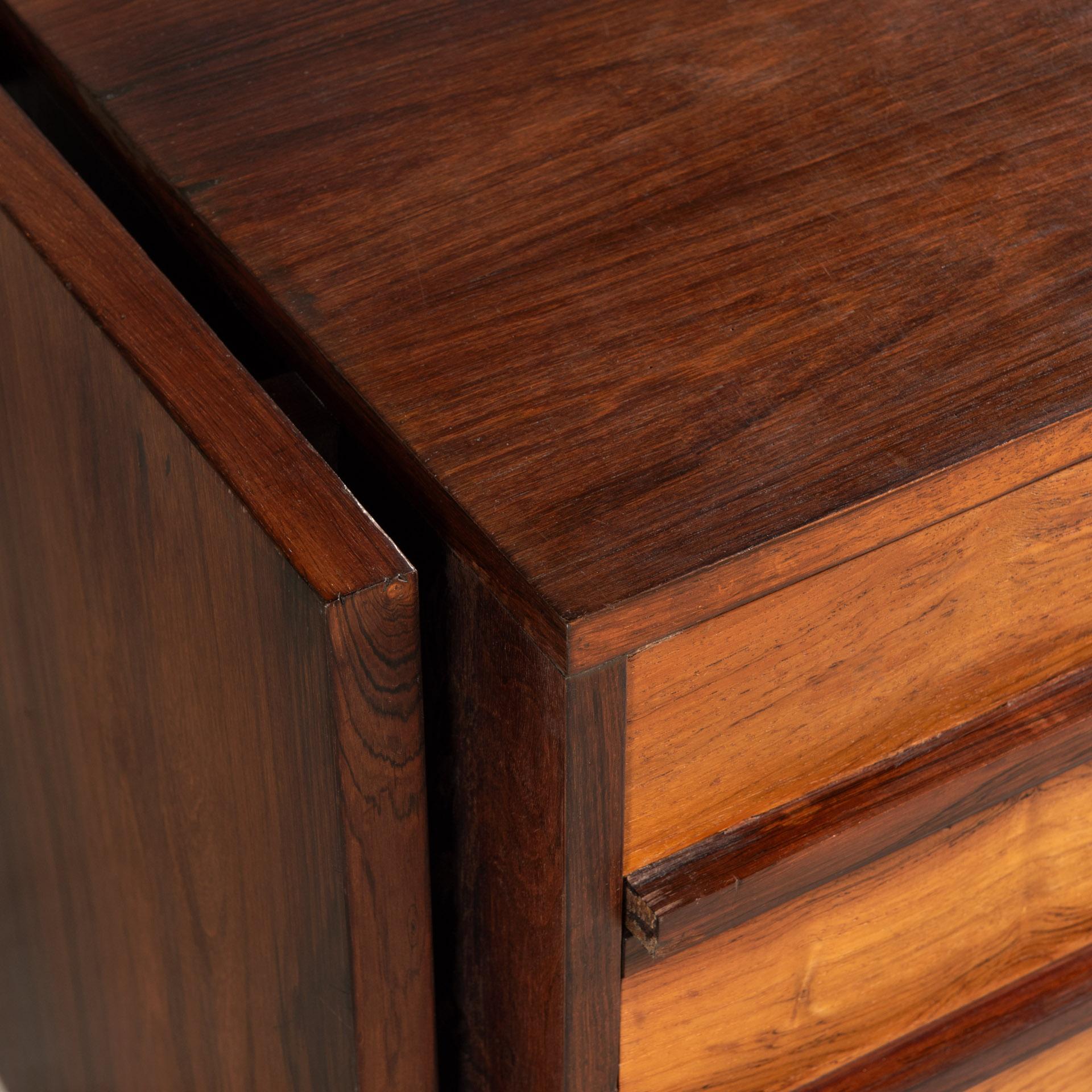 Hardwood Rare Small Desk for Bloch, by Joaquim Tenreiro, Brazilian Mid-Century Modern For Sale