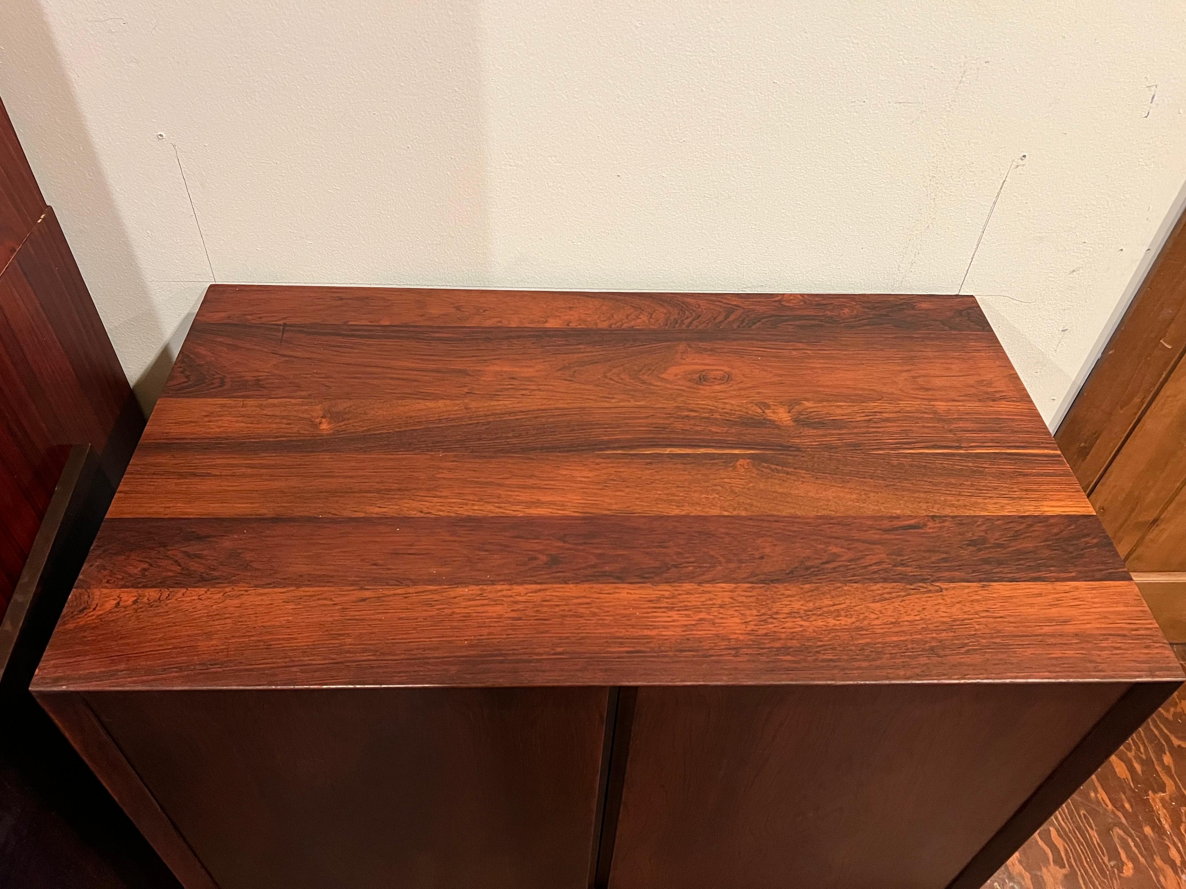 Rare Small Floating Rosewood Cado Double Door Cabinet by Poul Cadovious 4