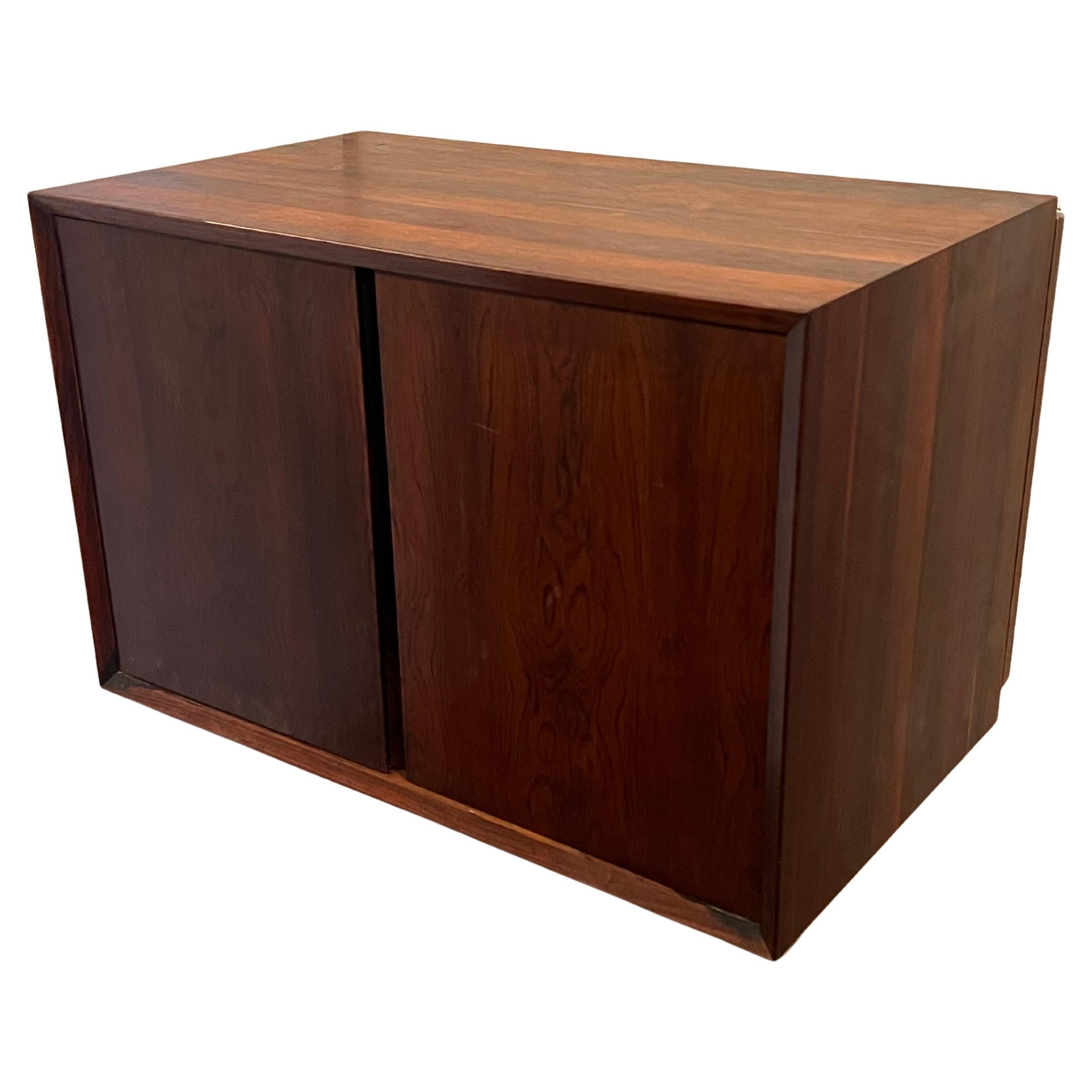 Danish Rare Small Floating Rosewood Cado Double Door Cabinet by Poul Cadovious
