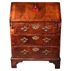 Rare Small George ll Period Walnut Bureau