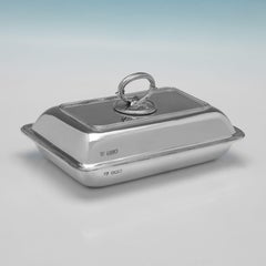 Rare Small Size George V Sterling Silver Entrée Dishes by Vander & Hedges, 1910