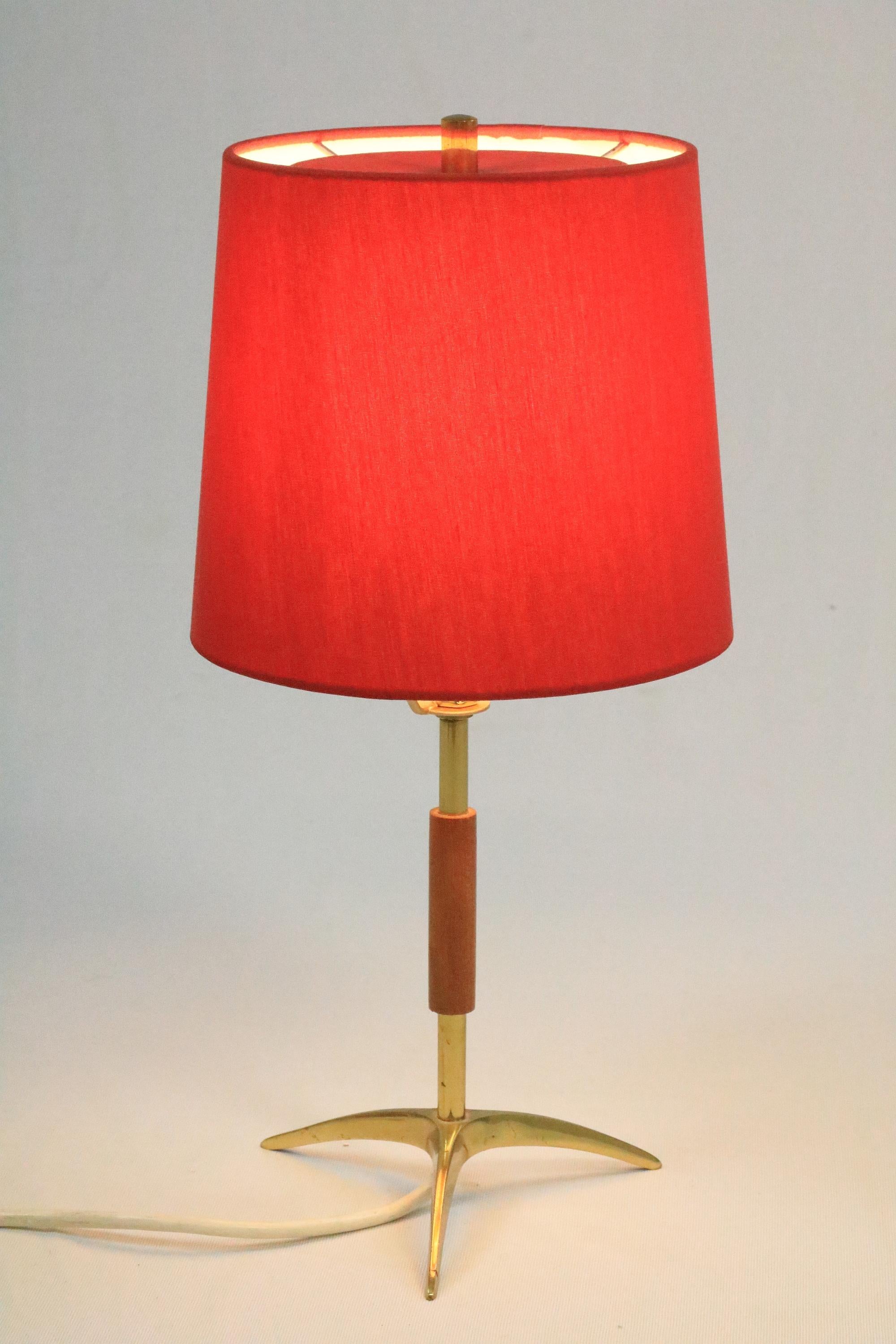 Brass Rare Small Table Lamp by Kalmar, Austria, 