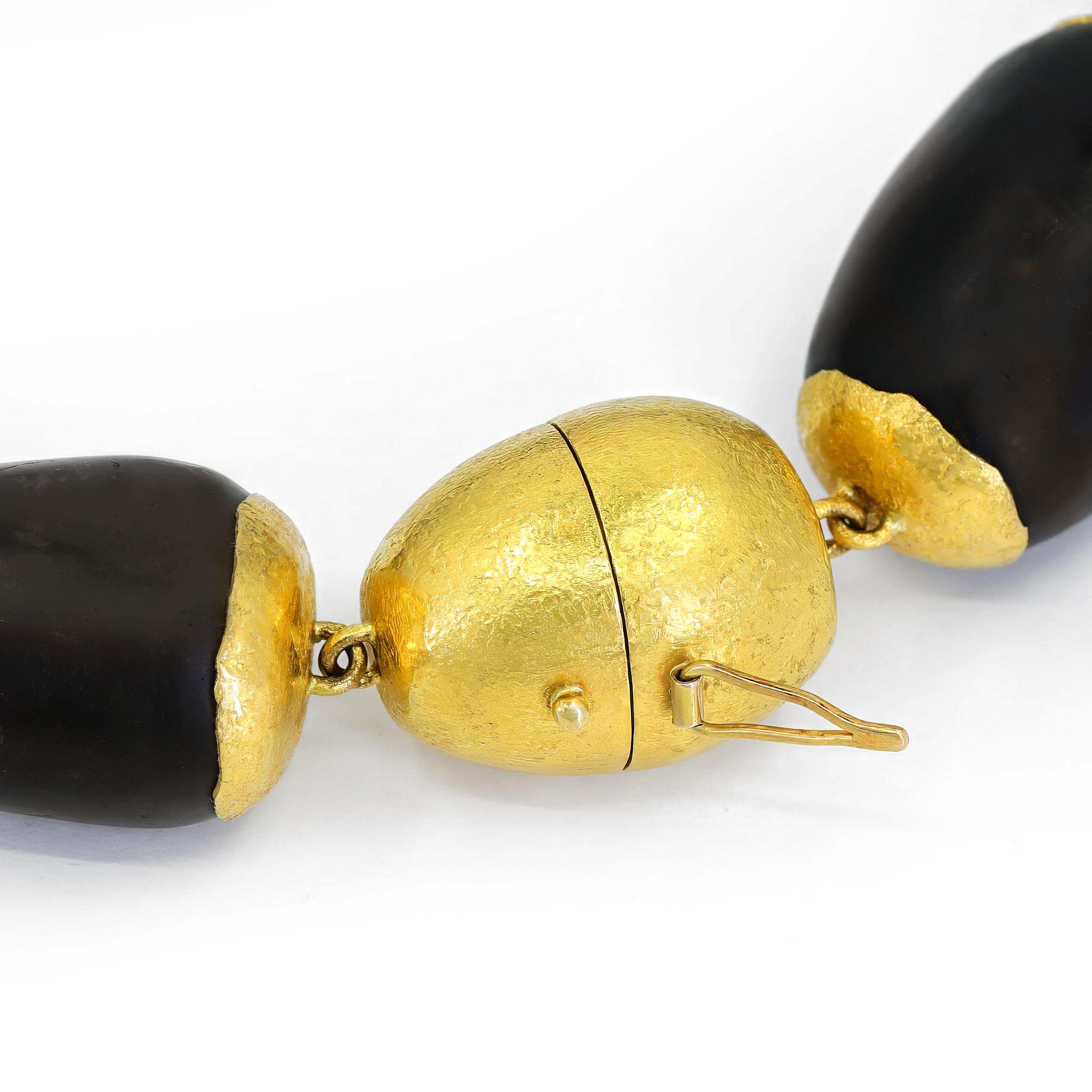 Rare Smoky Quartz 22k Gold One-of-a-Kind Necklace, Devta Doolan 2014 Neuf - En vente à Dallas, TX