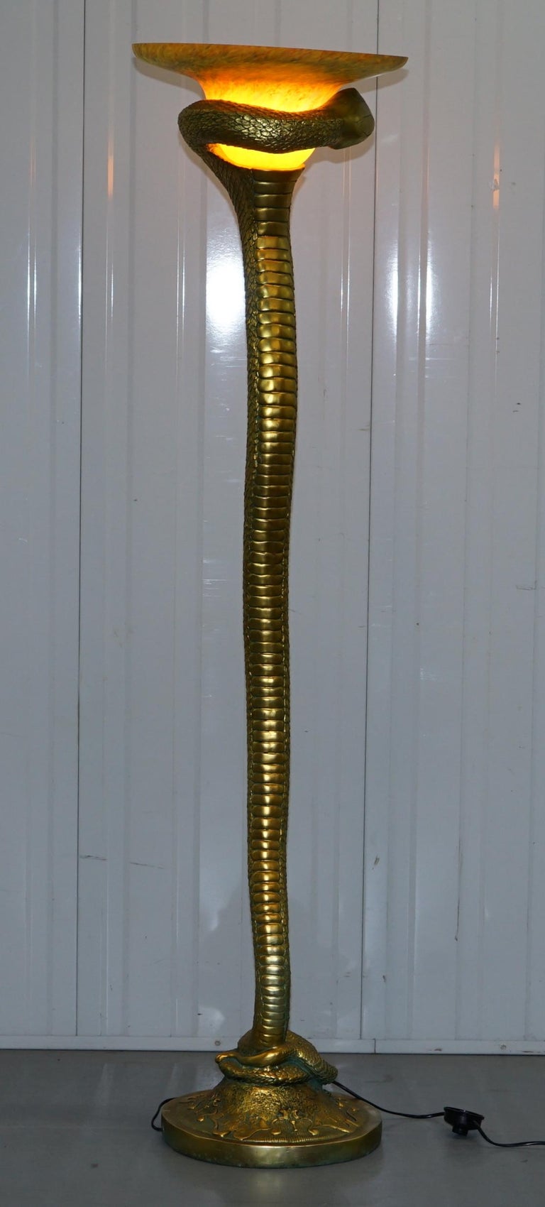 Rare Snake Floor Standing Lamp after Edgar Brandt at 1stDibs